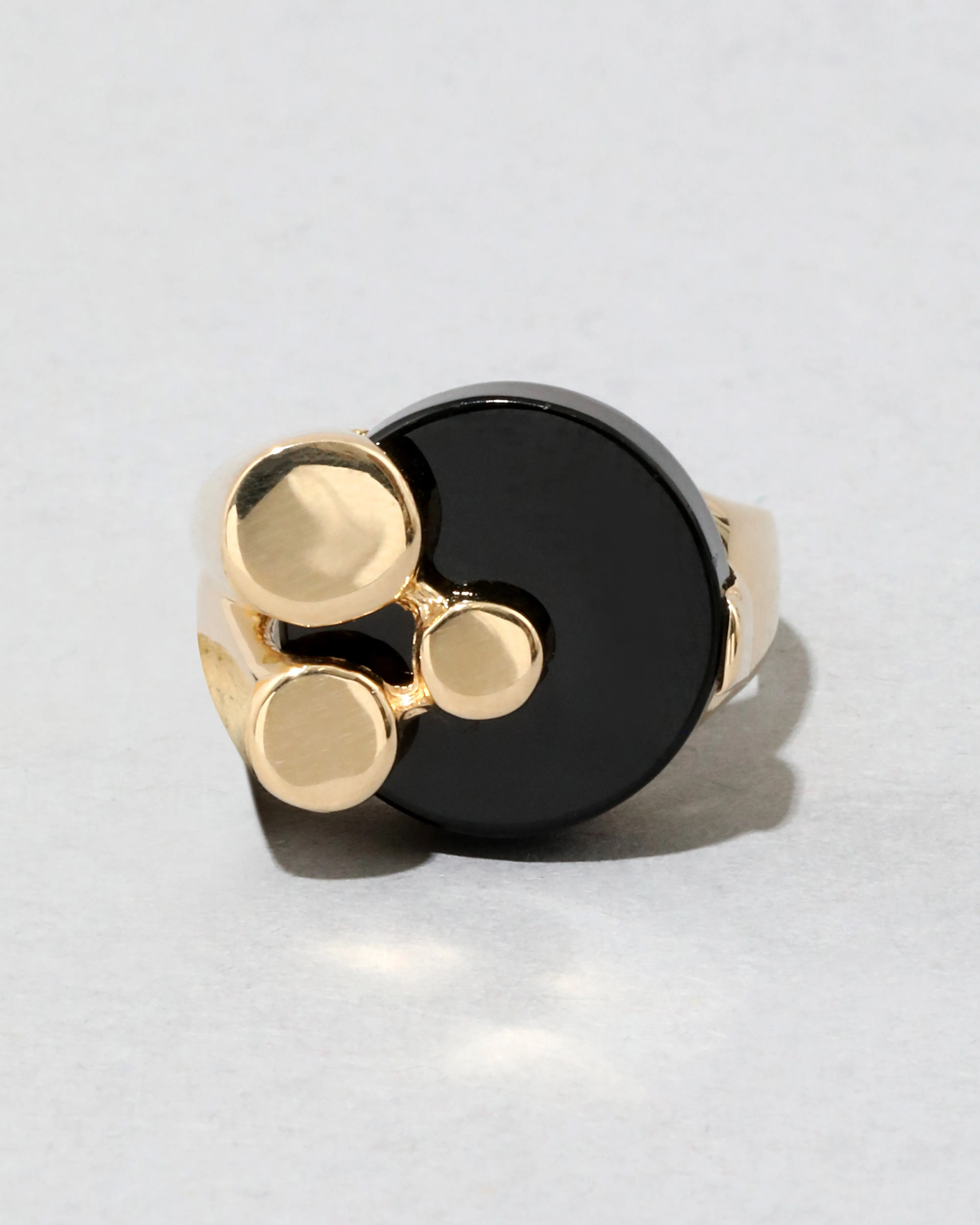 Vintage 1970s 14k Gold & Onyx Ring sold by Alexis Bittar product image thumbnail 3