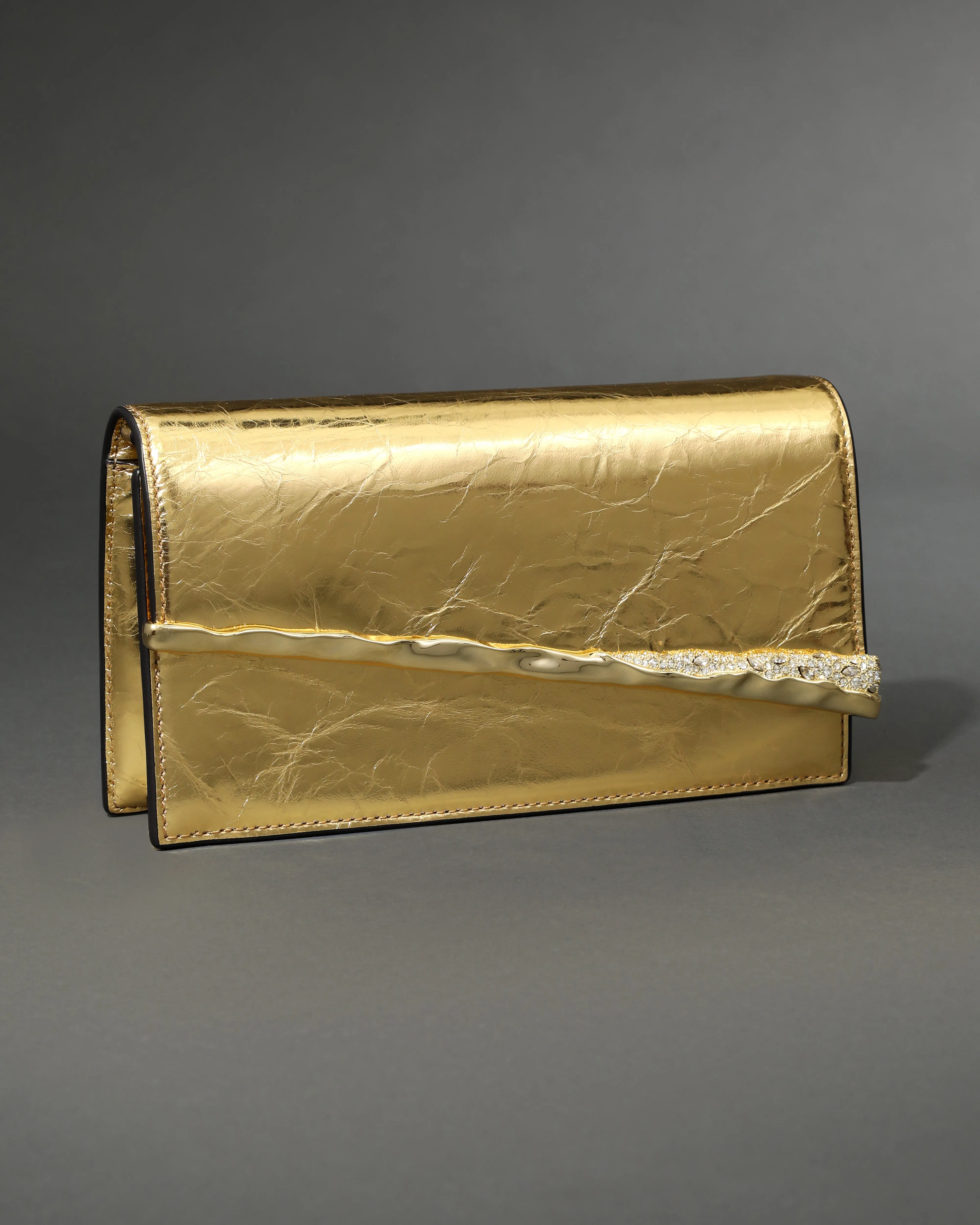 Gold Angular Convertible Crossbody Bag- Gold sold by Alexis Bittar product image thumbnail 4