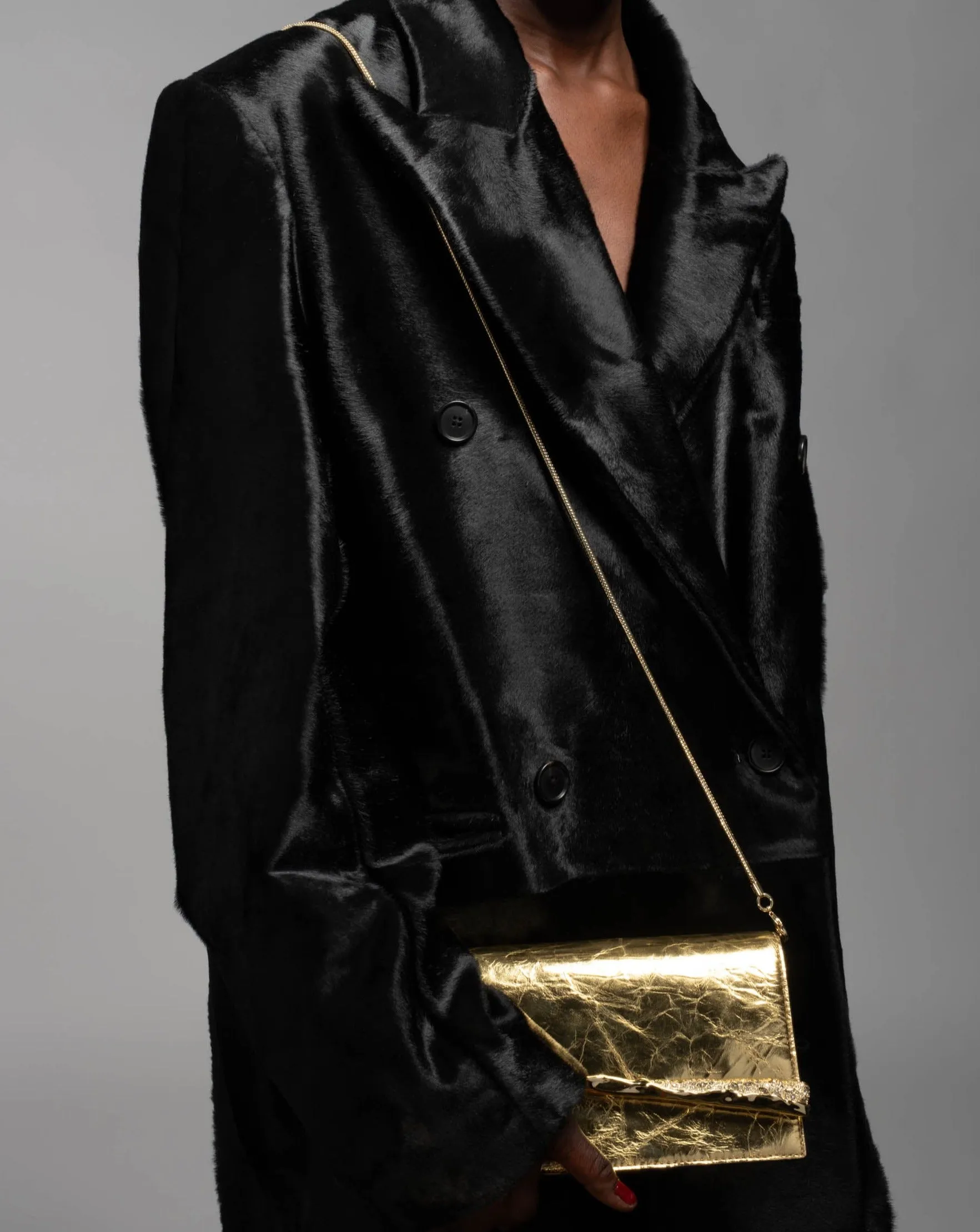 Gold Angular Convertible Crossbody Bag- Gold sold by Alexis Bittar product image thumbnail 3