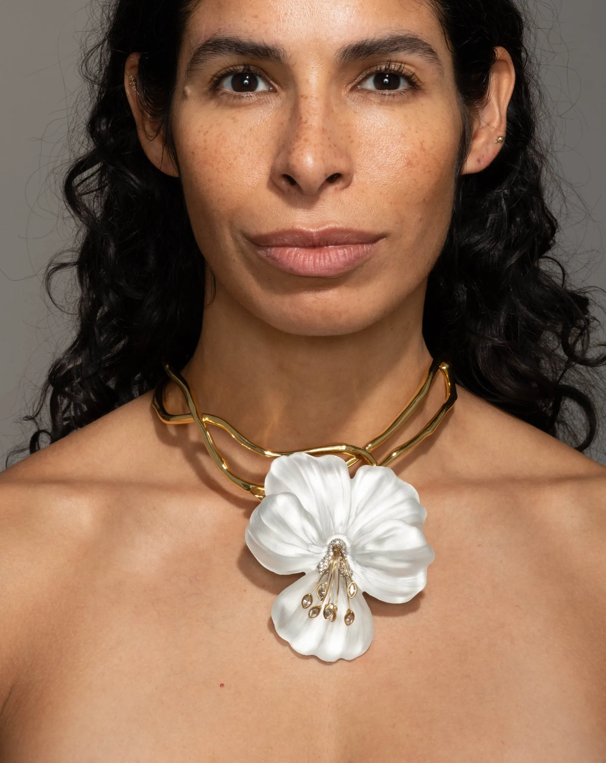 Pansy Lucite Vine Collar- Night Pansy sold by Alexis Bittar product image thumbnail 3