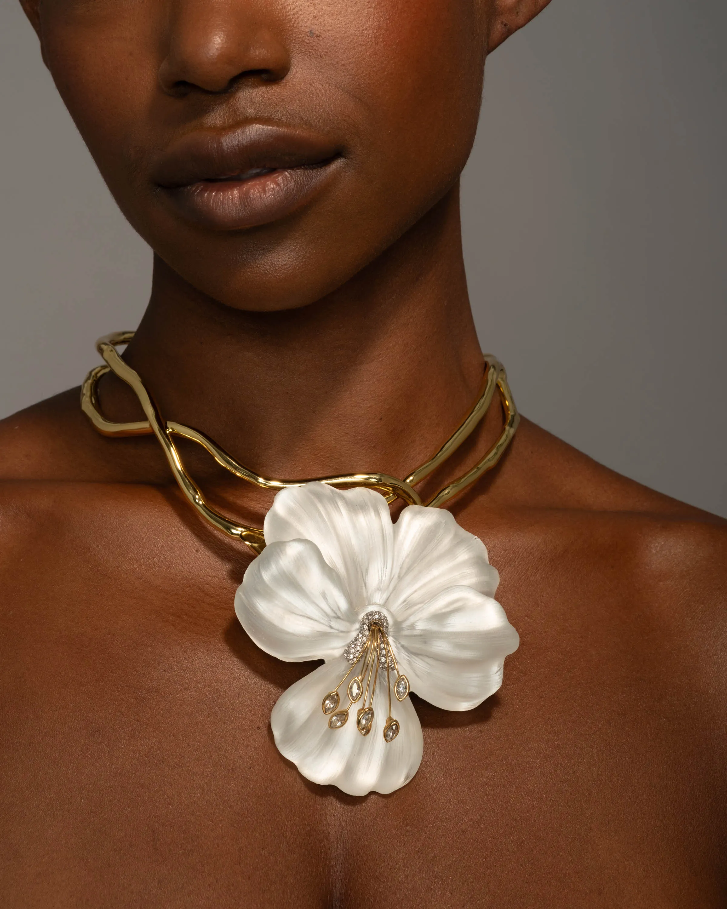 Pansy Lucite Vine Collar- Night Pansy sold by Alexis Bittar product image thumbnail 2