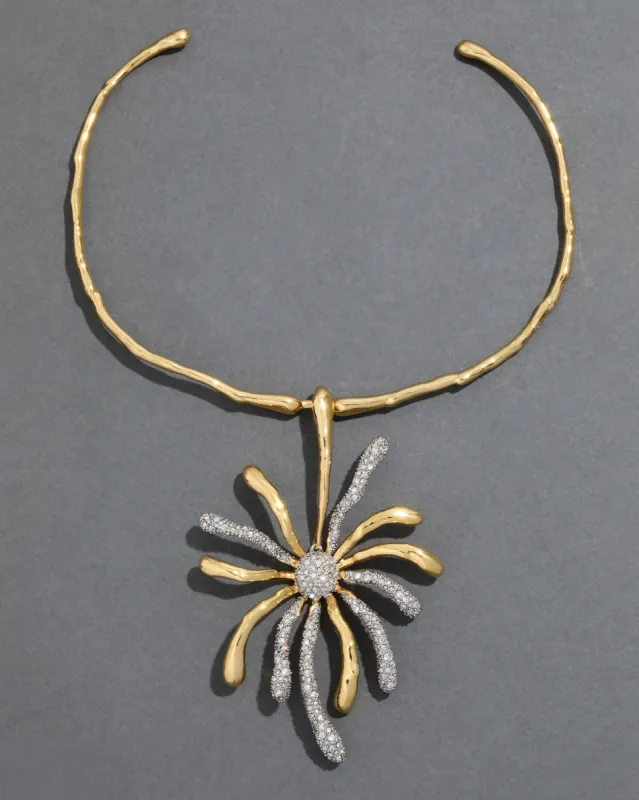 Solanales Crystal Sunburst Collar sold by Alexis Bittar