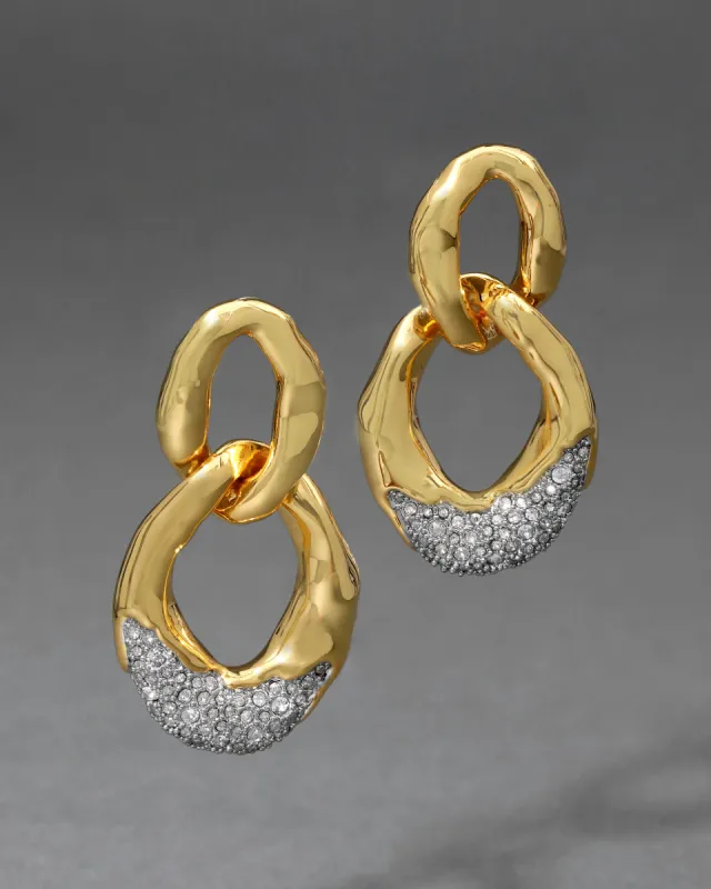Solanales Crystal Large Link Earring sold by Alexis Bittar
