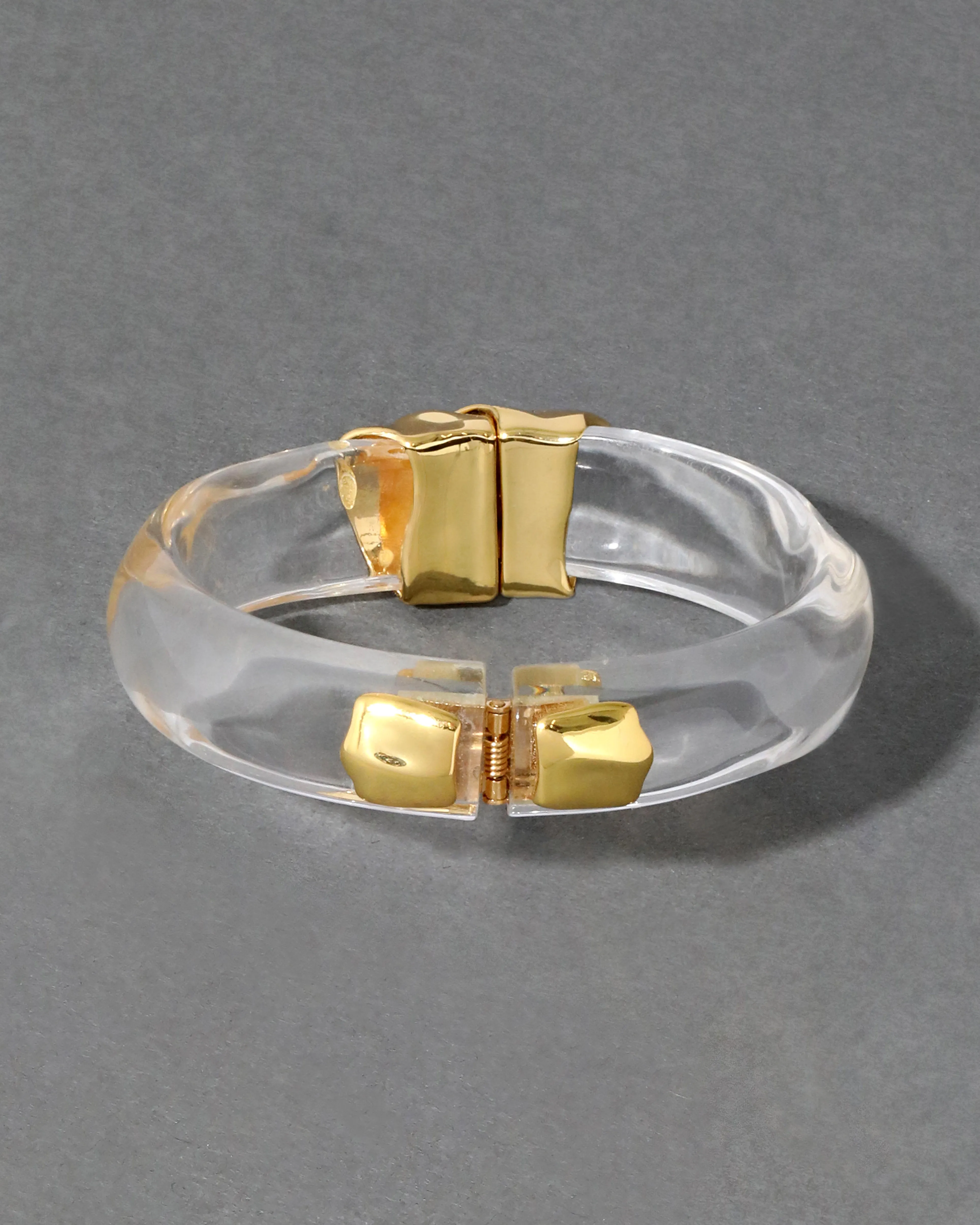 Molten Gold Lucite Hinge Bracelet- Clear sold by Alexis Bittar product image thumbnail 4