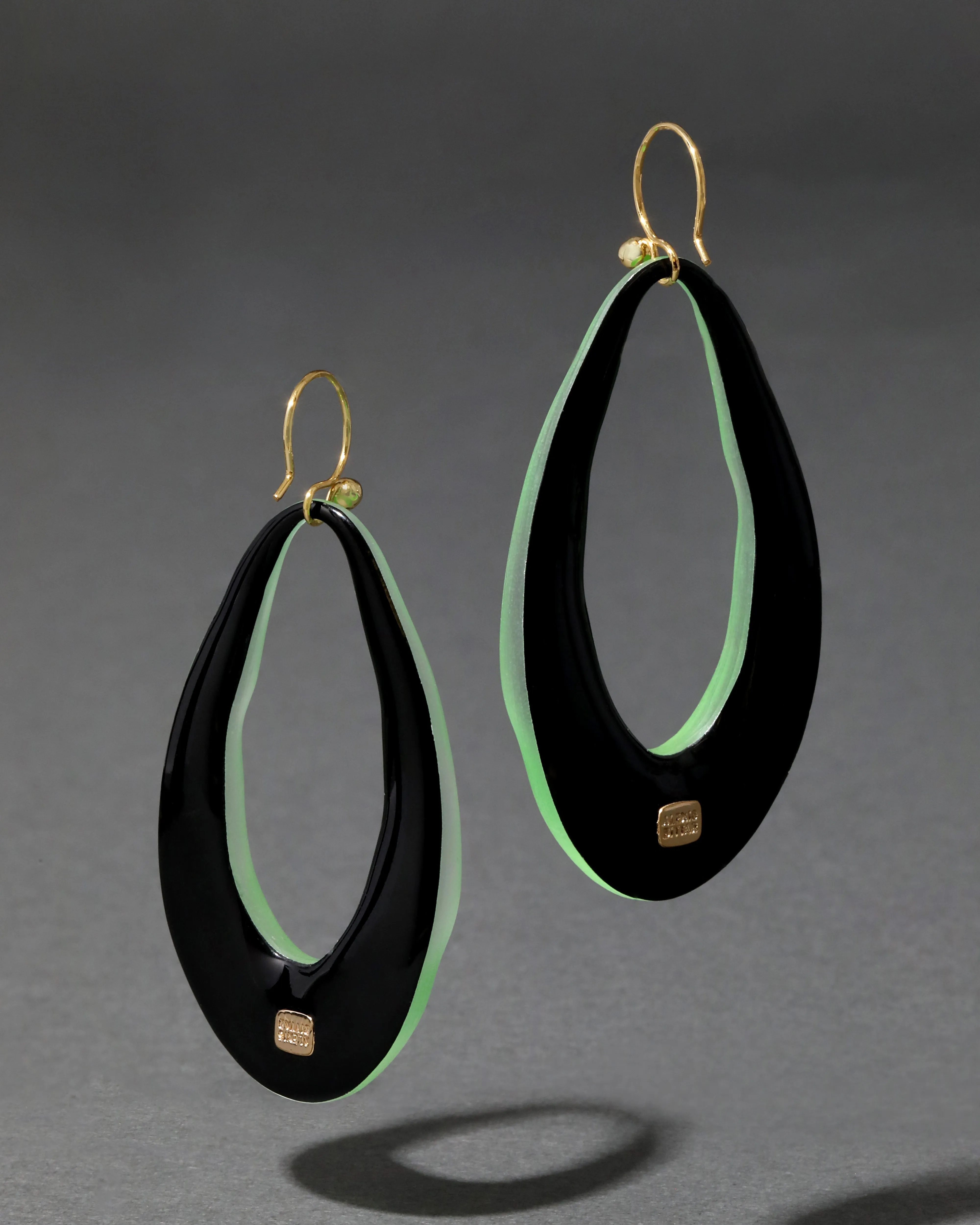 Lucite Link Wire Earring- Neon Green sold by Alexis Bittar product image thumbnail 4