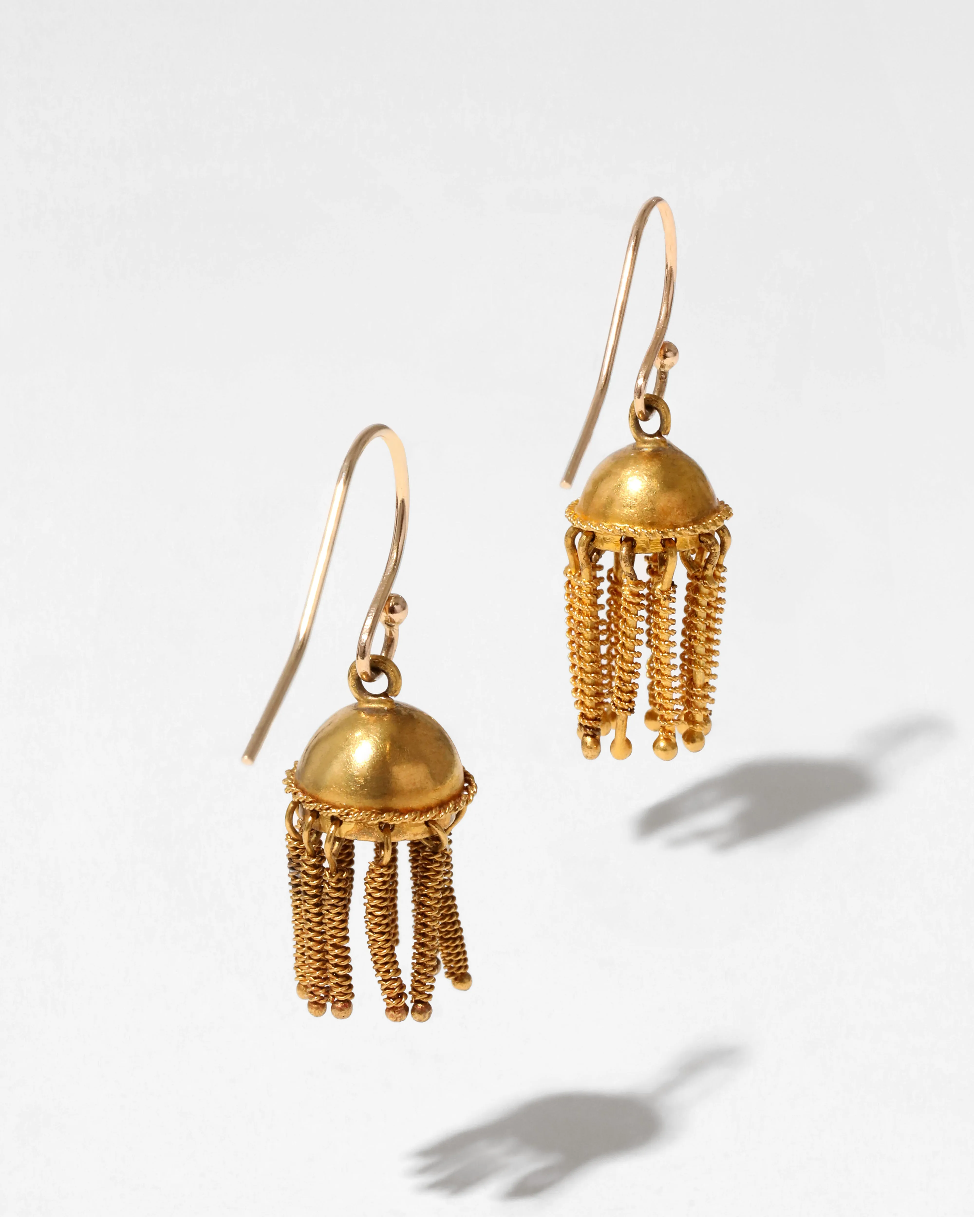 Vintage 14k Gold Hand Coiled Drop Earrings sold by Alexis Bittar product image thumbnail 2