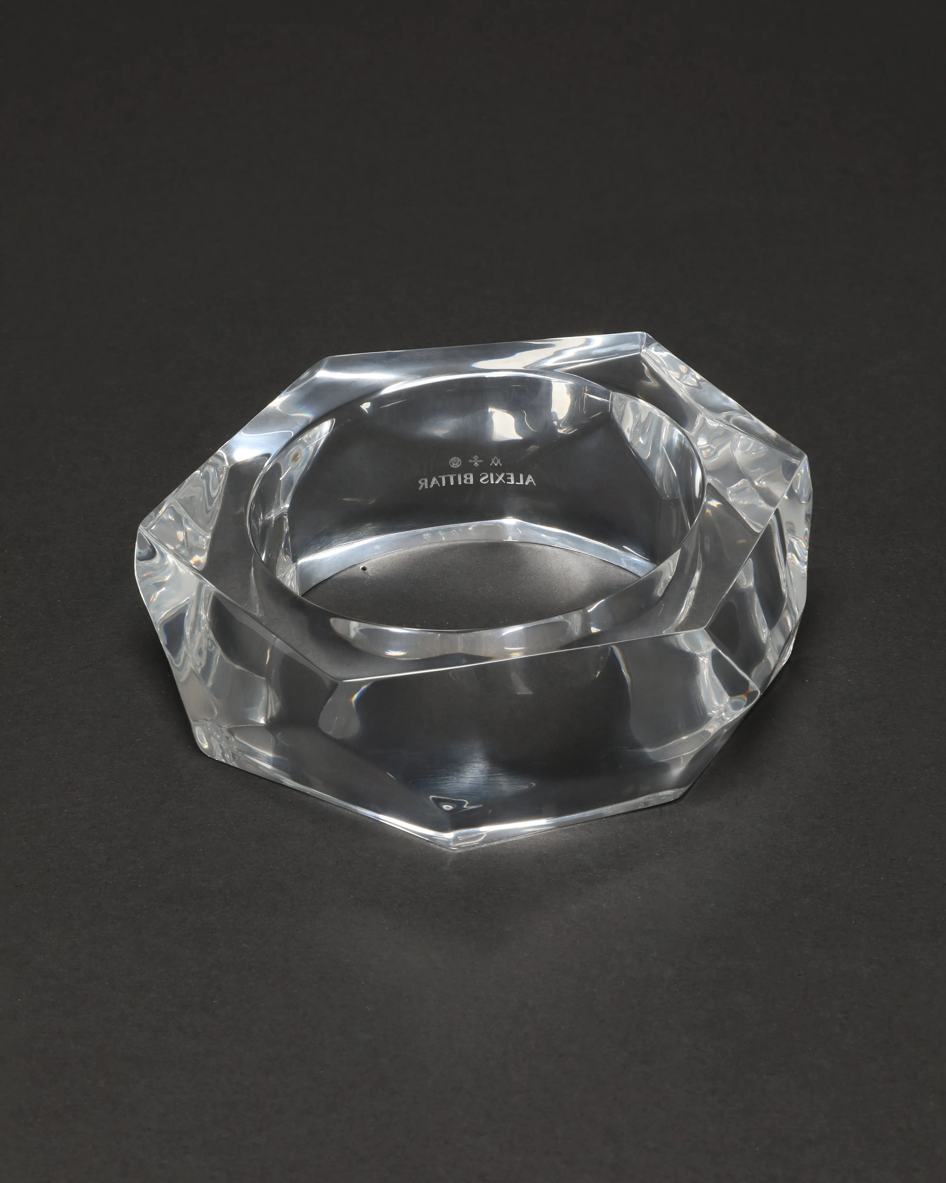 Wide Faceted Lucite Bangle Bracelet - Clear sold by Alexis Bittar product image thumbnail 4