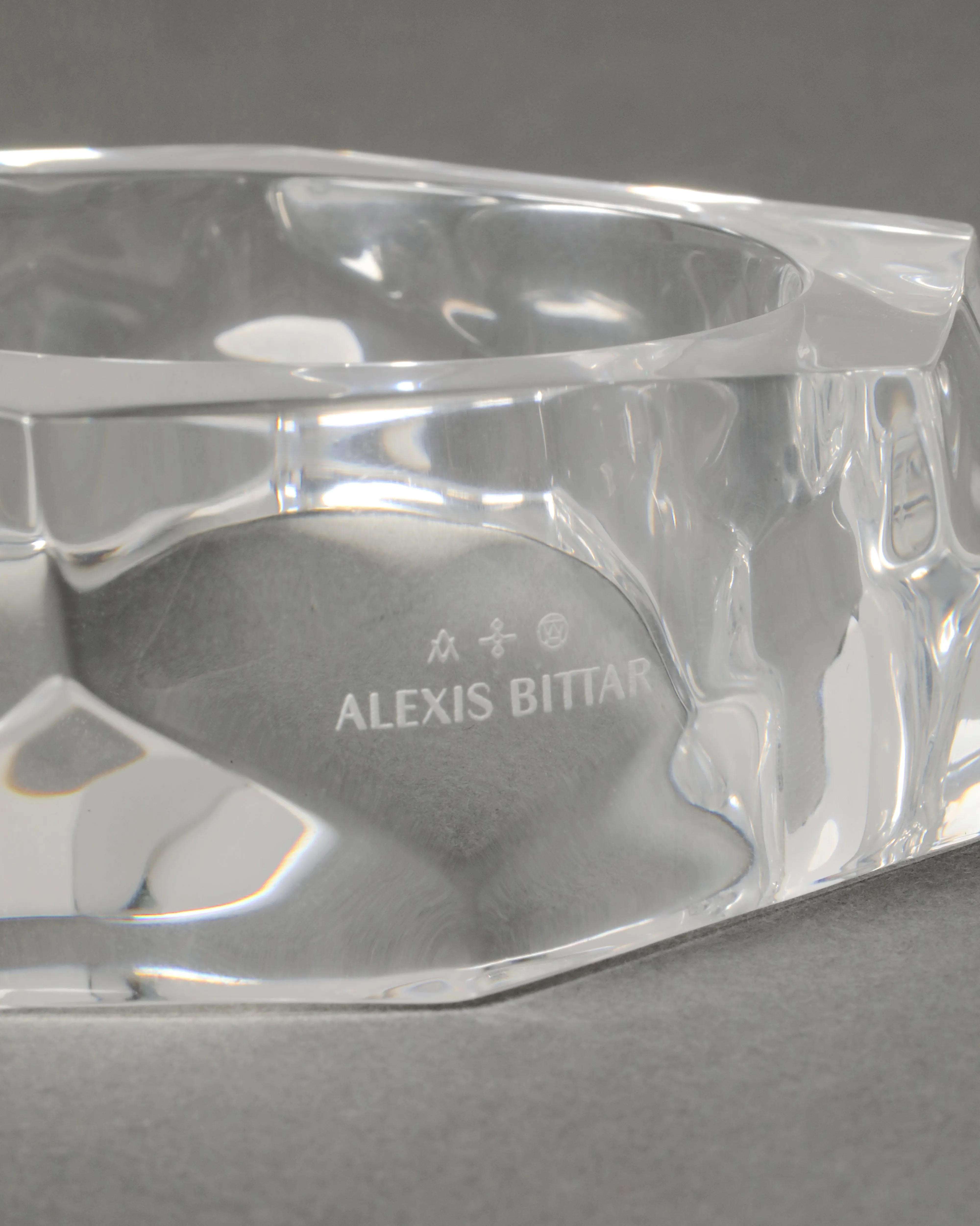 Wide Faceted Lucite Bangle Bracelet - Clear sold by Alexis Bittar product image thumbnail 5