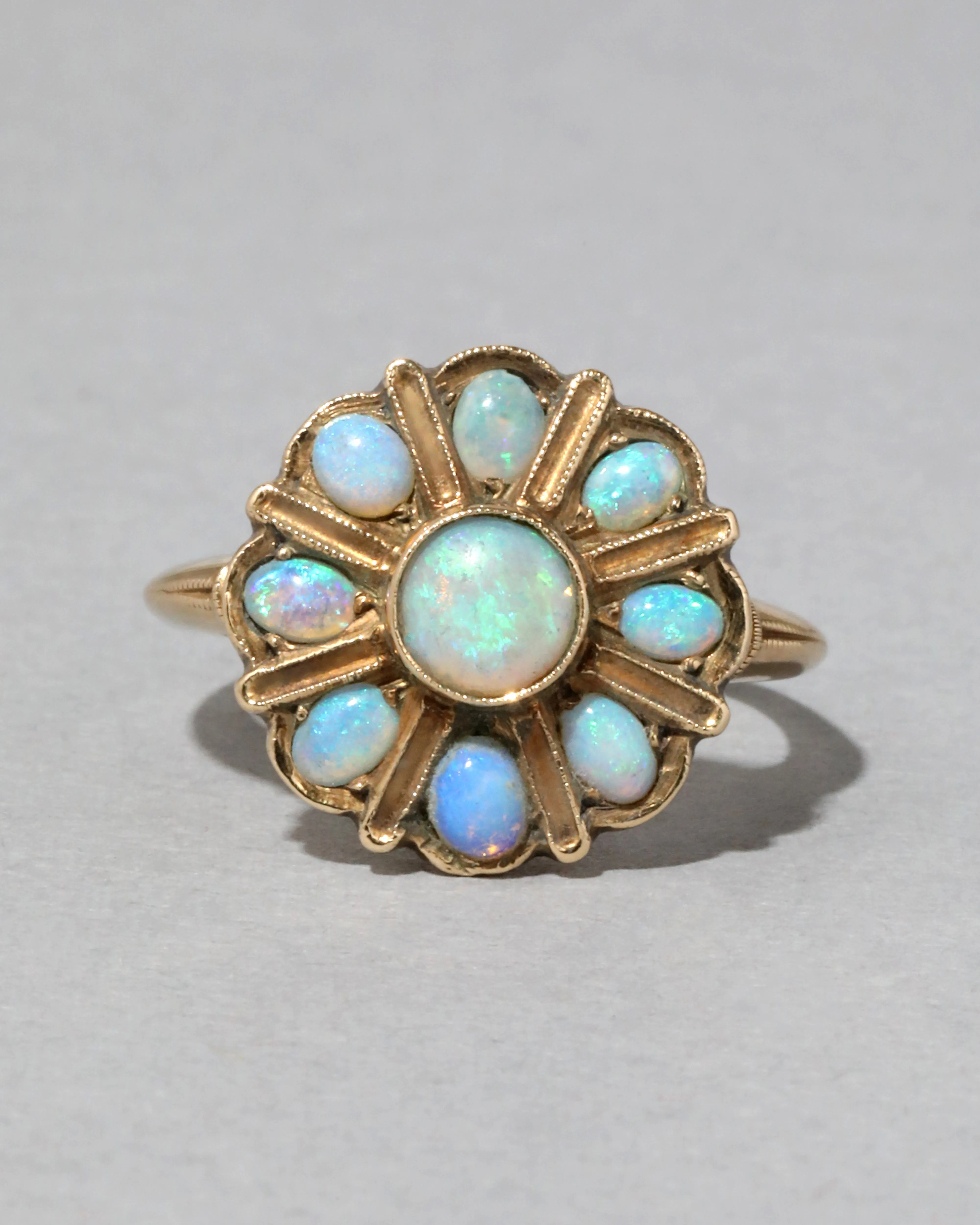 Antique 1800s 10k Gold Opal Floret Ring sold by Alexis Bittar product image thumbnail 3