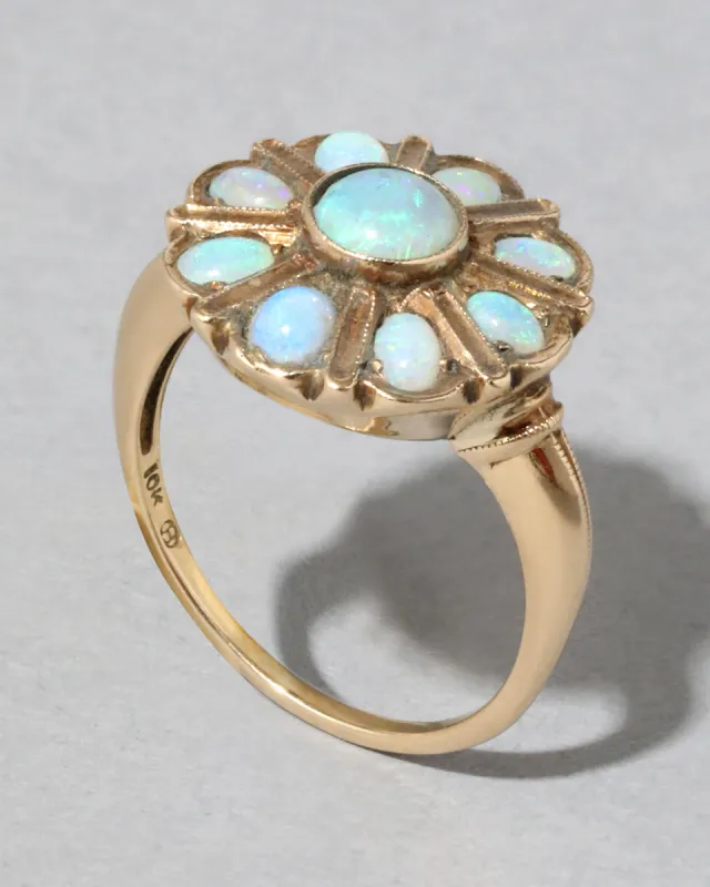 Antique 1800s 10k Gold Opal Floret Ring sold by Alexis Bittar