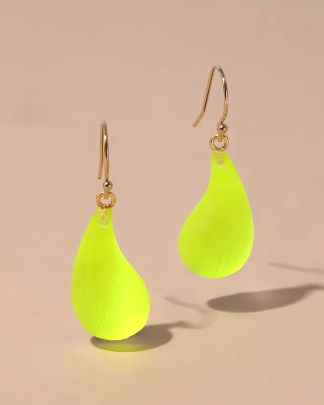 Lucite Dewdrop Earring- Neon Yellow sold by Alexis Bittar