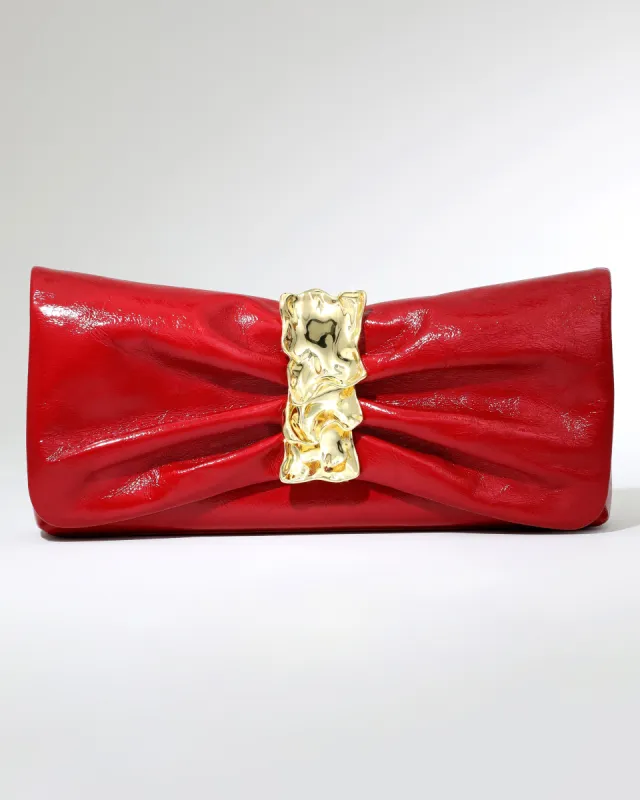 Gold Ribbon Convertible Shoulder Bag- Rouge sold by Alexis Bittar