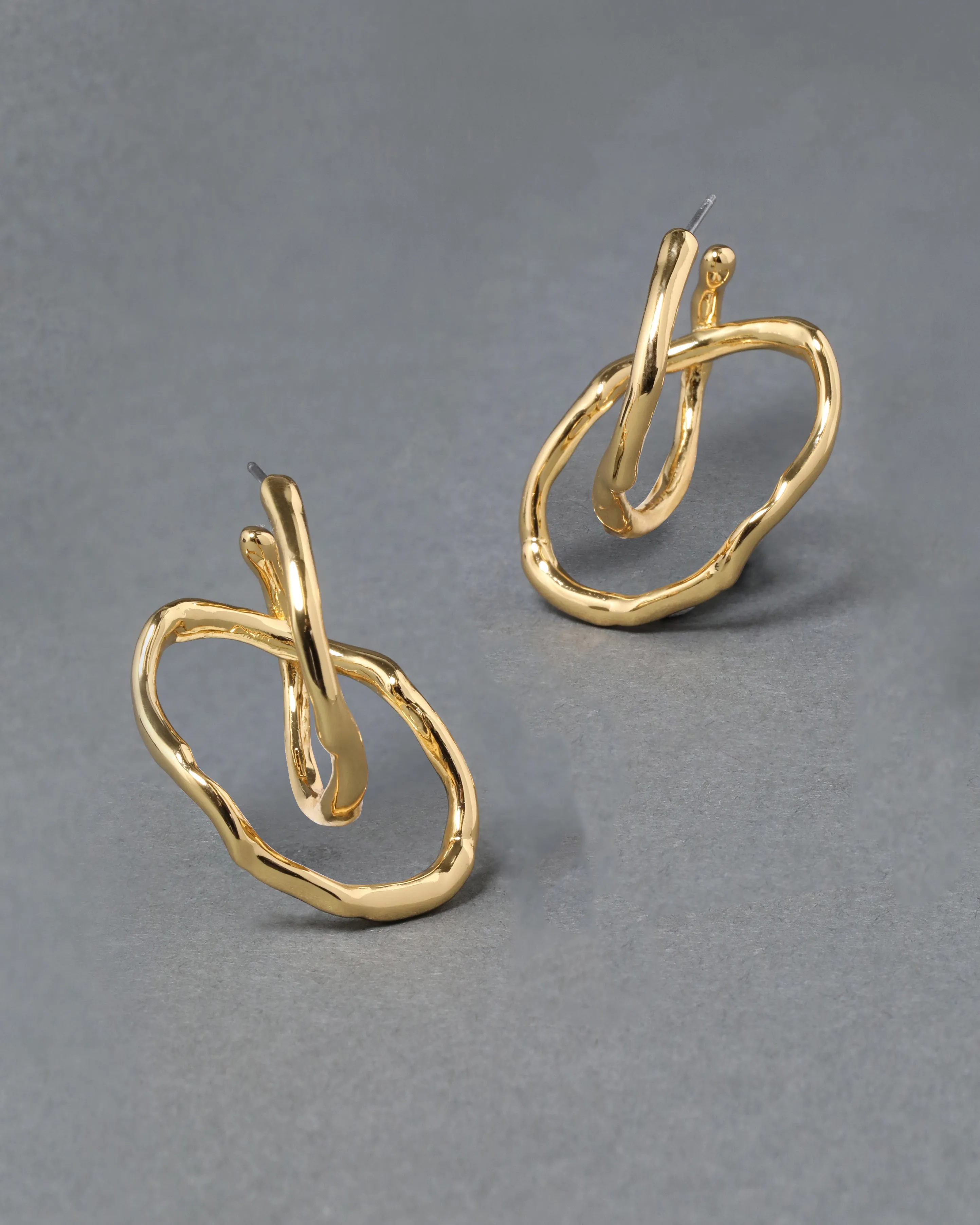 Twisted Gold Interlock Hoop Earring sold by Alexis Bittar