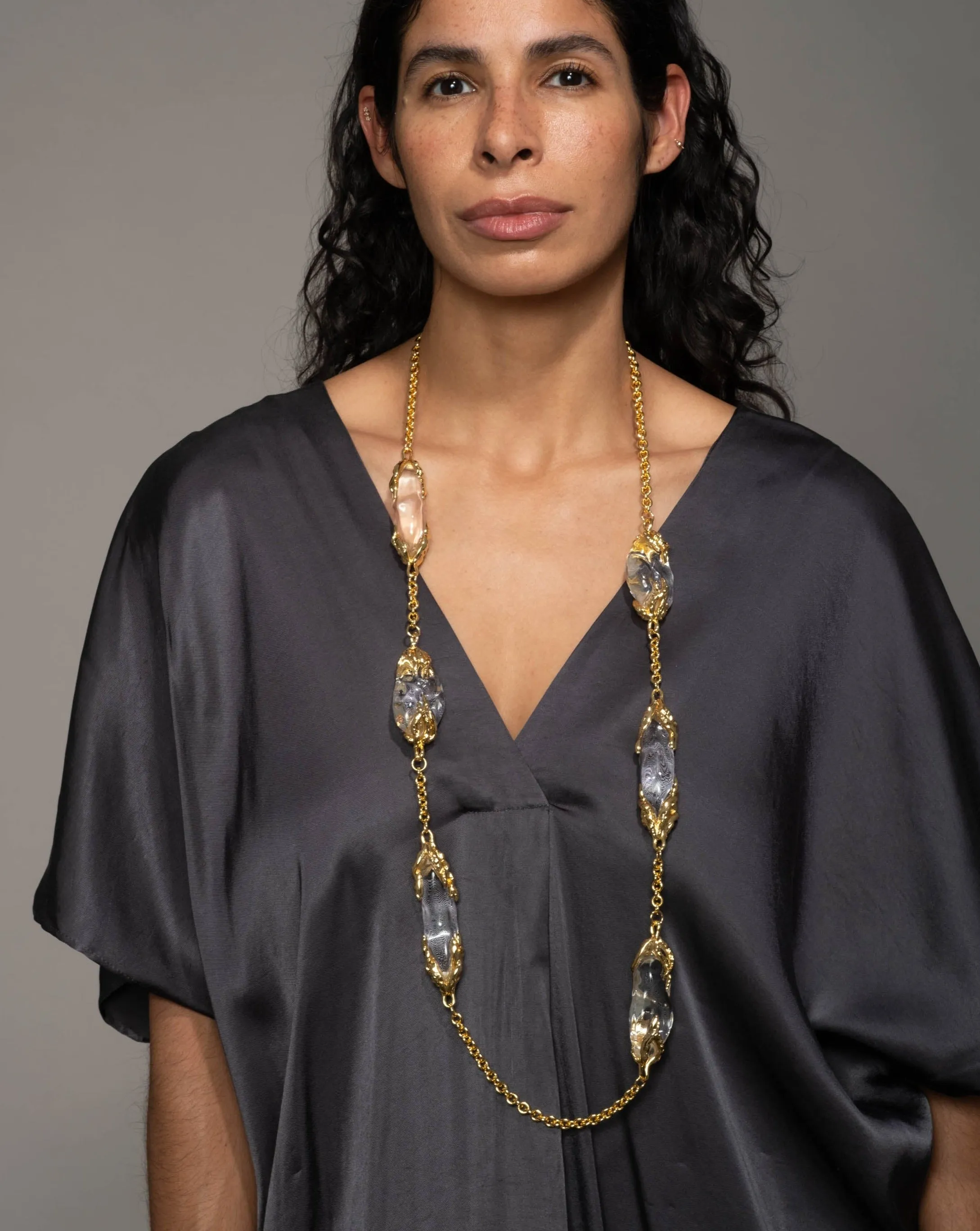 Liquid Vine Lucite Long Station Necklace sold by Alexis Bittar product image thumbnail 3
