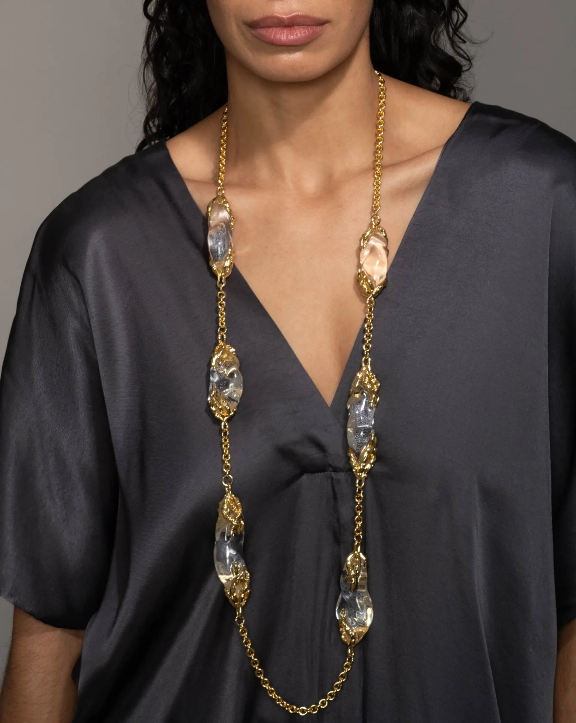 Liquid Vine Lucite Long Station Necklace sold by Alexis Bittar product image thumbnail 2