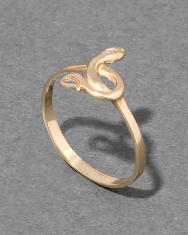 Vintage 1970s 10k Gold Snake Ring sold by Alexis Bittar