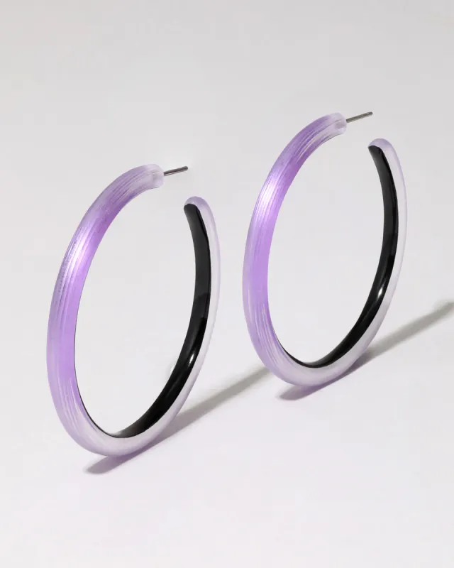 Skinny Lucite Hoop Earring- Amethyst sold by Alexis Bittar