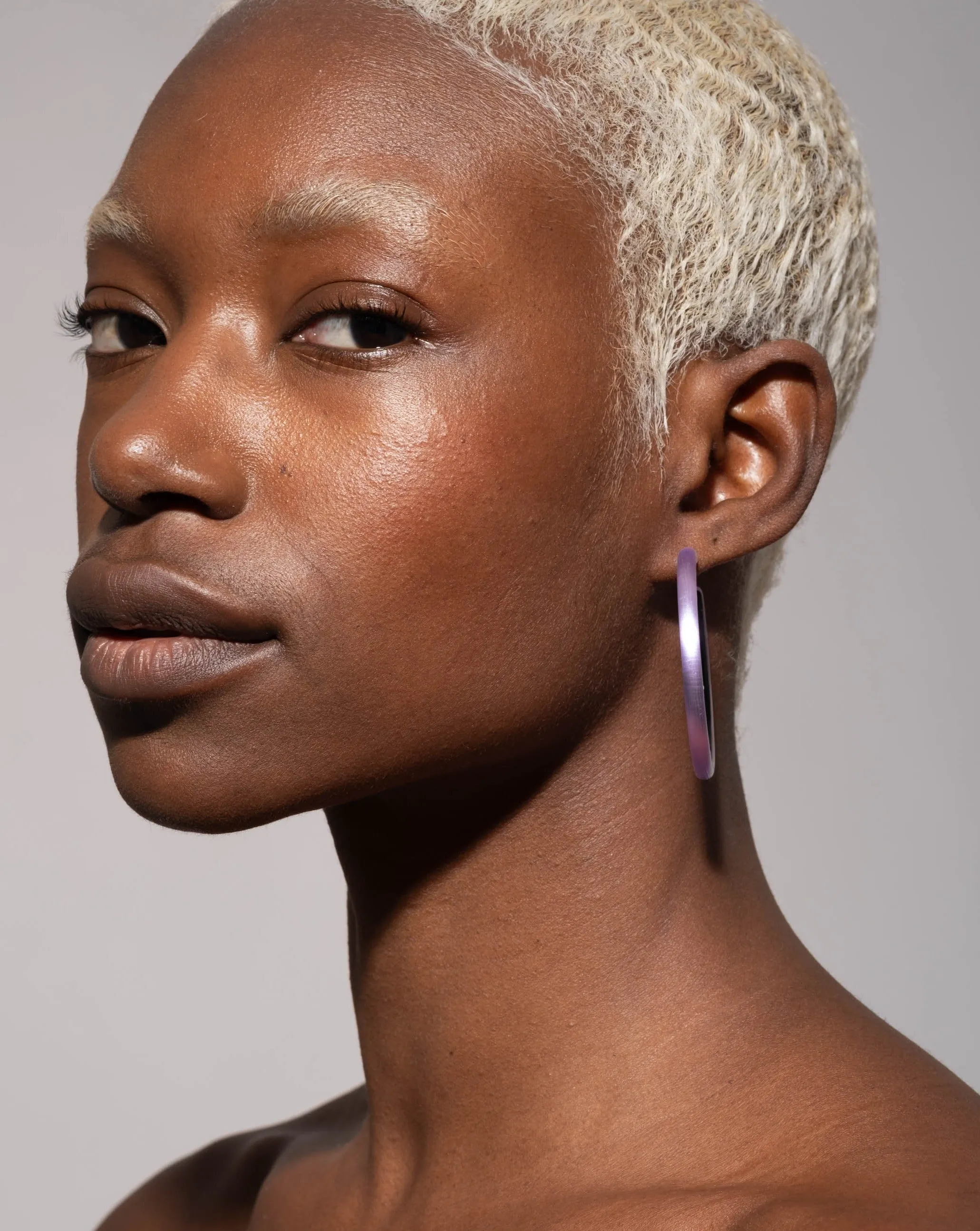 Skinny Lucite Hoop Earring- Amethyst sold by Alexis Bittar product image thumbnail 2