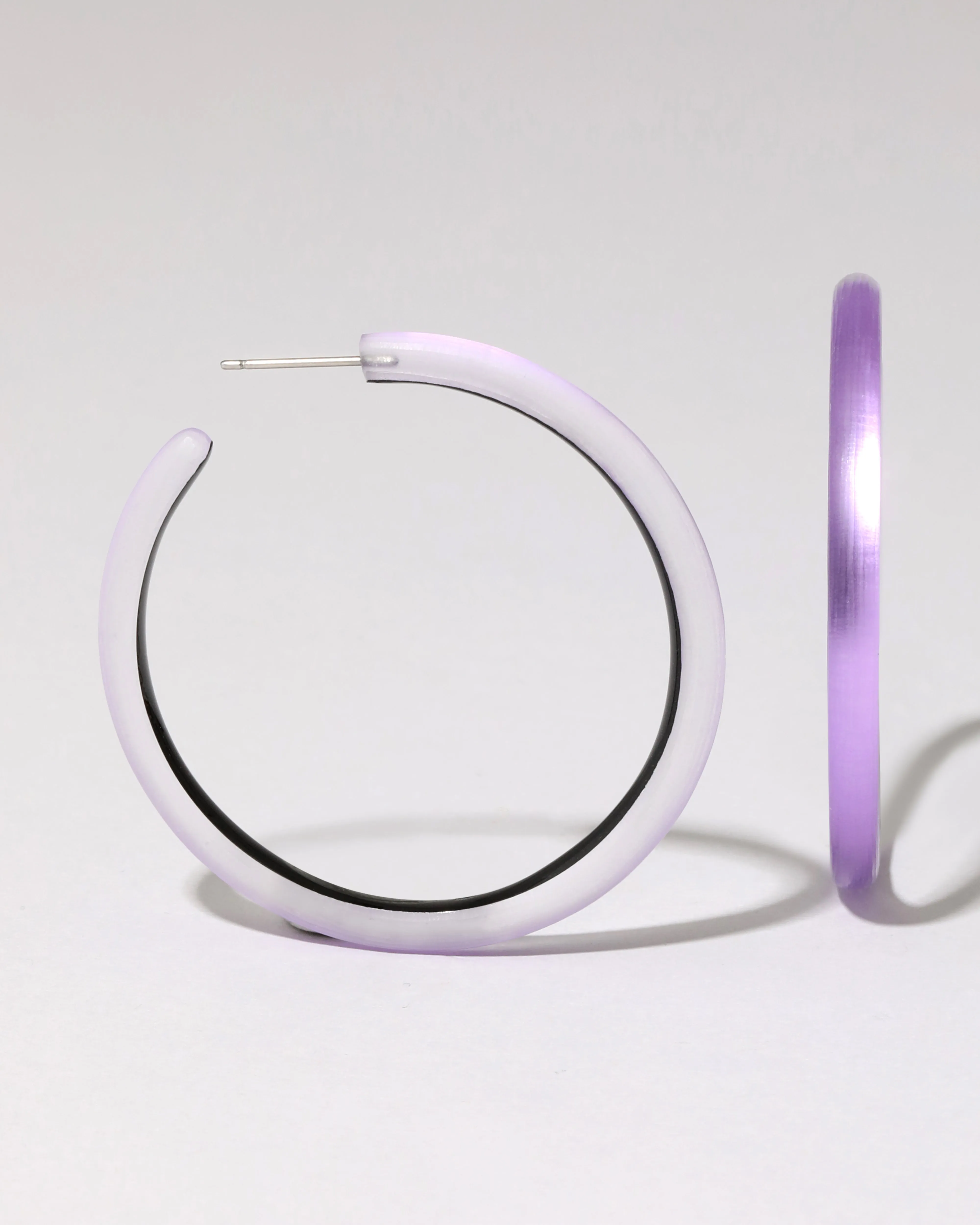 Skinny Lucite Hoop Earring- Amethyst sold by Alexis Bittar product image thumbnail 4