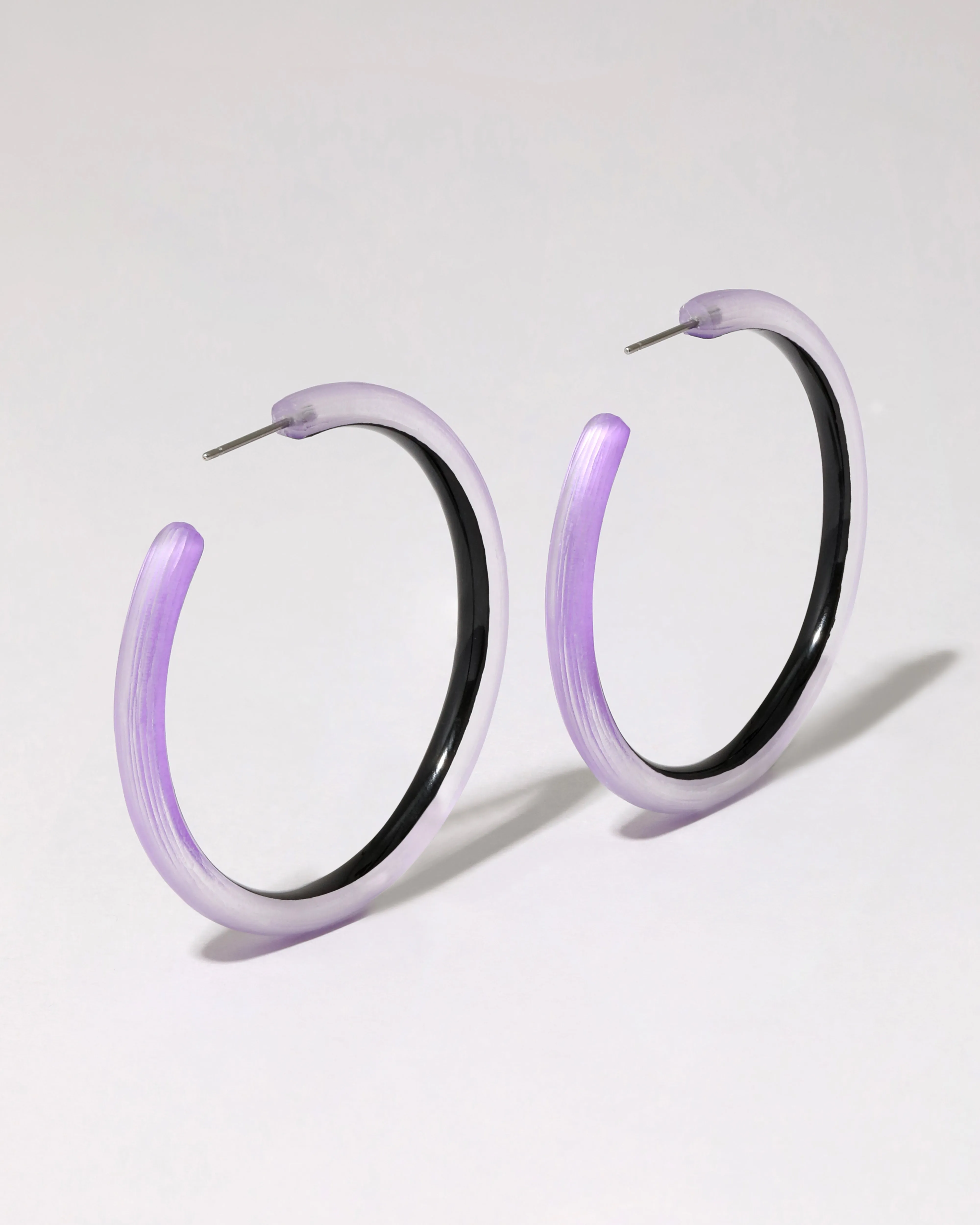 Skinny Lucite Hoop Earring- Amethyst sold by Alexis Bittar product image thumbnail 3