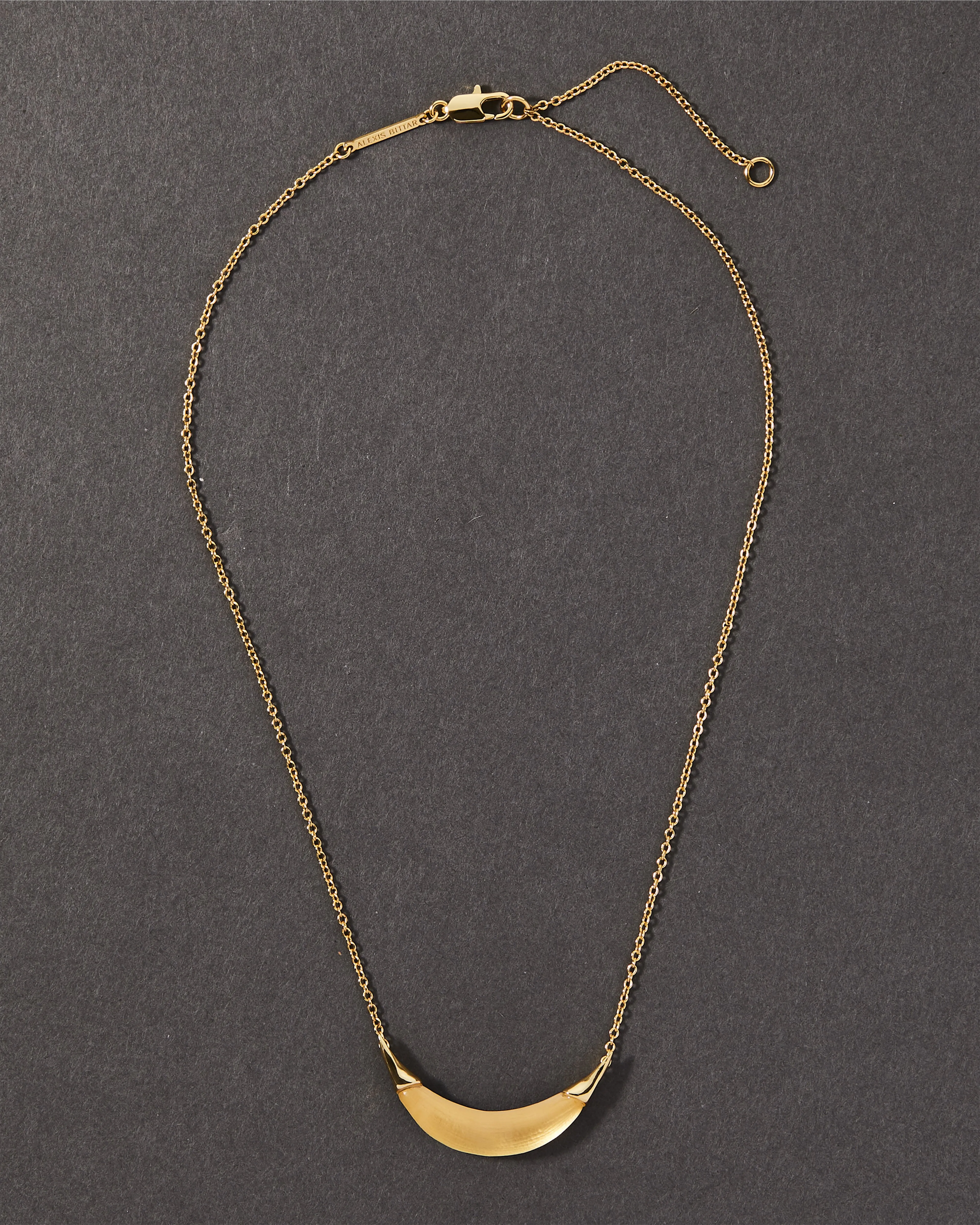 Gold Capped Crescent Lucite Necklace- Gold sold by Alexis Bittar product image thumbnail 4