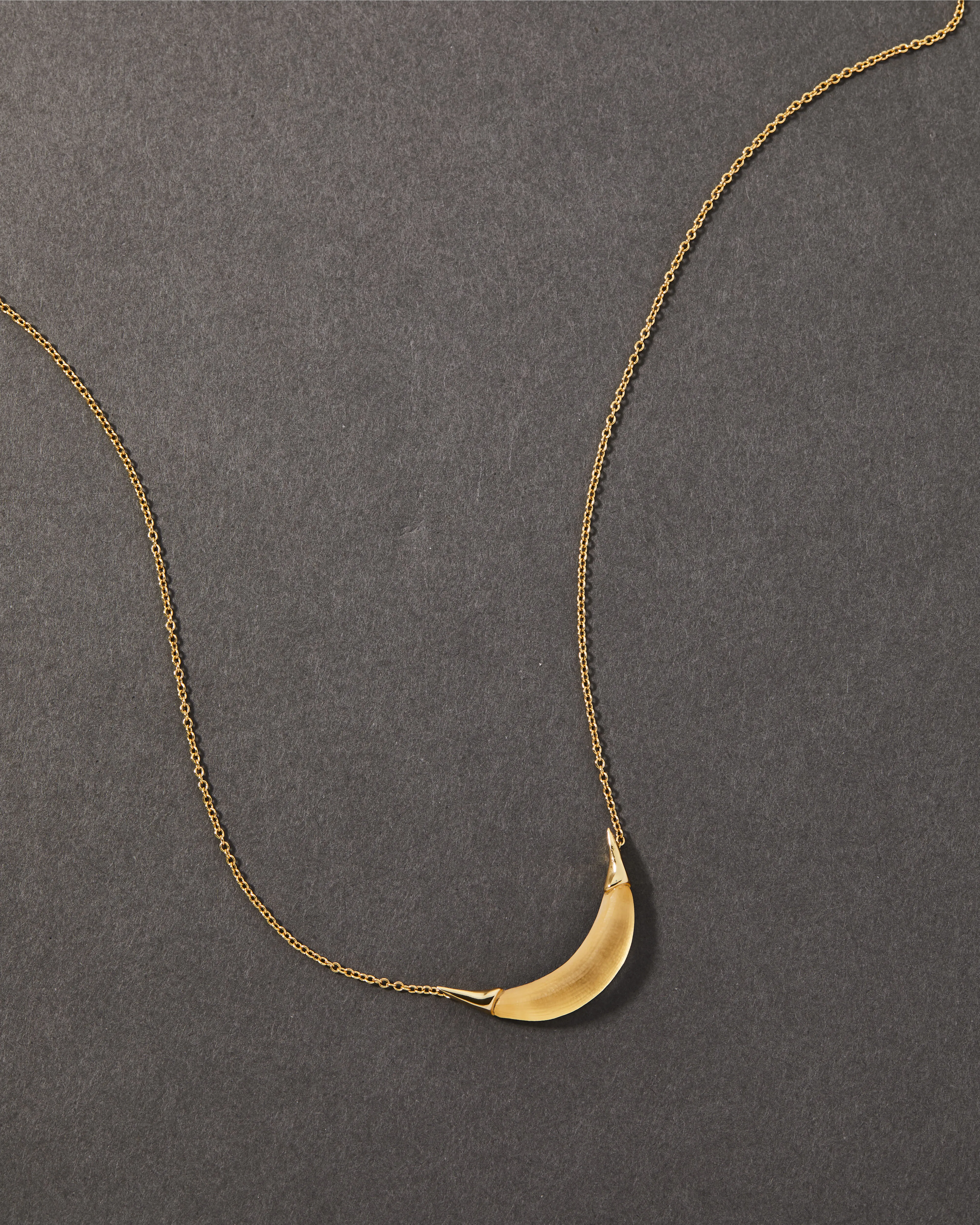 Gold Capped Crescent Lucite Necklace- Gold sold by Alexis Bittar product image thumbnail 3