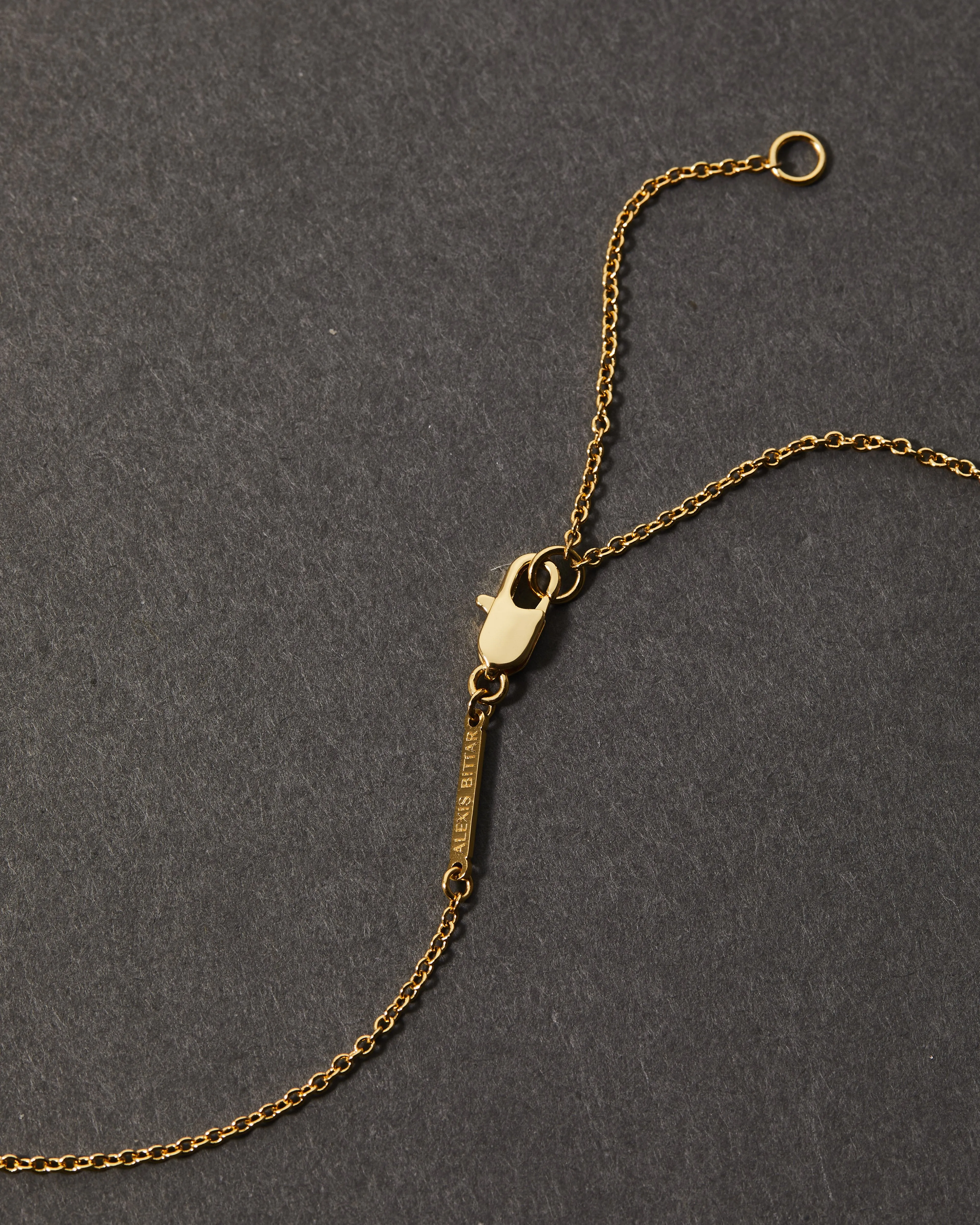 Gold Capped Crescent Lucite Necklace- Gold sold by Alexis Bittar product image thumbnail 5