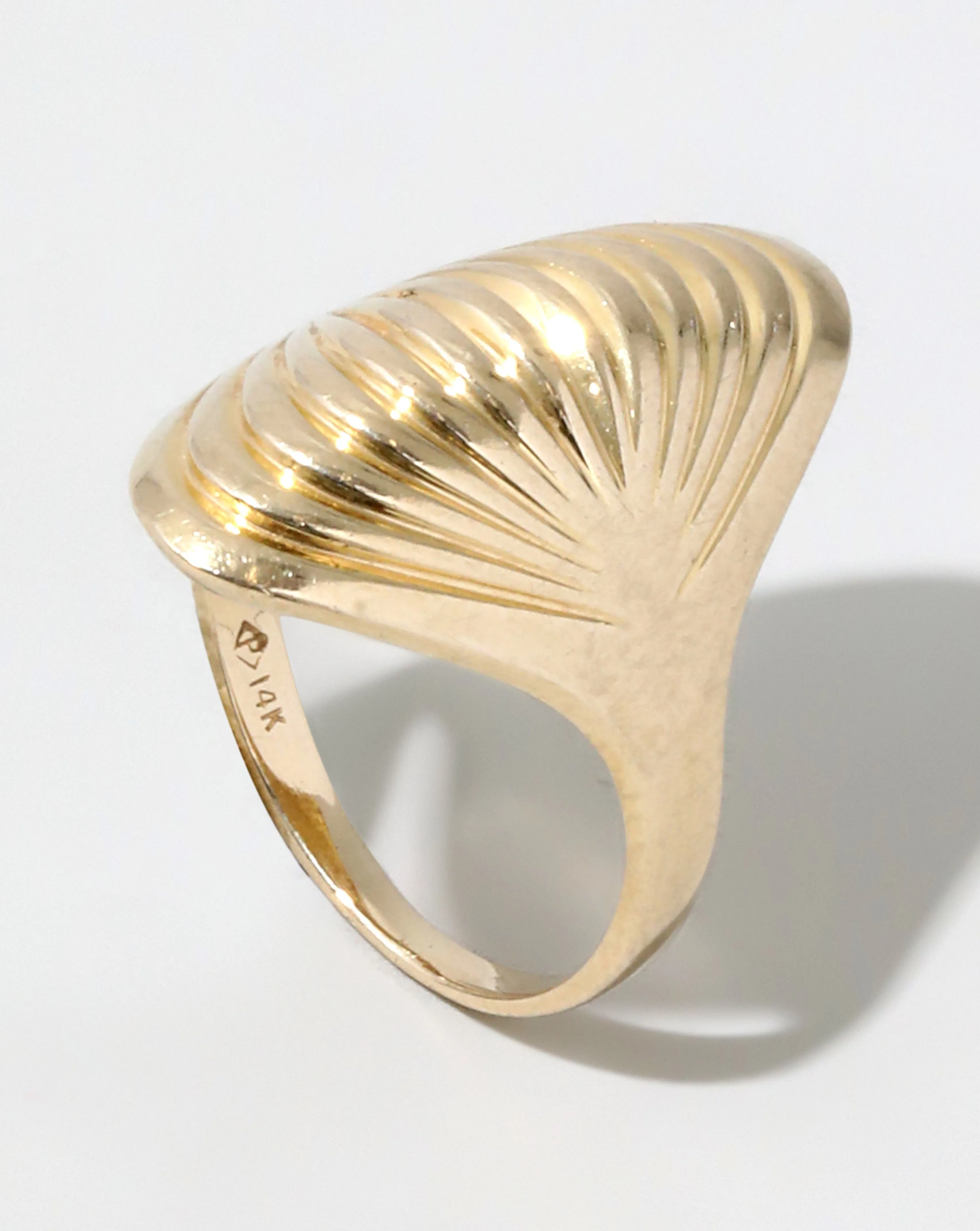 Vintage 1970s 14k Gold Domed Geometric Ring sold by Alexis Bittar product image thumbnail 2