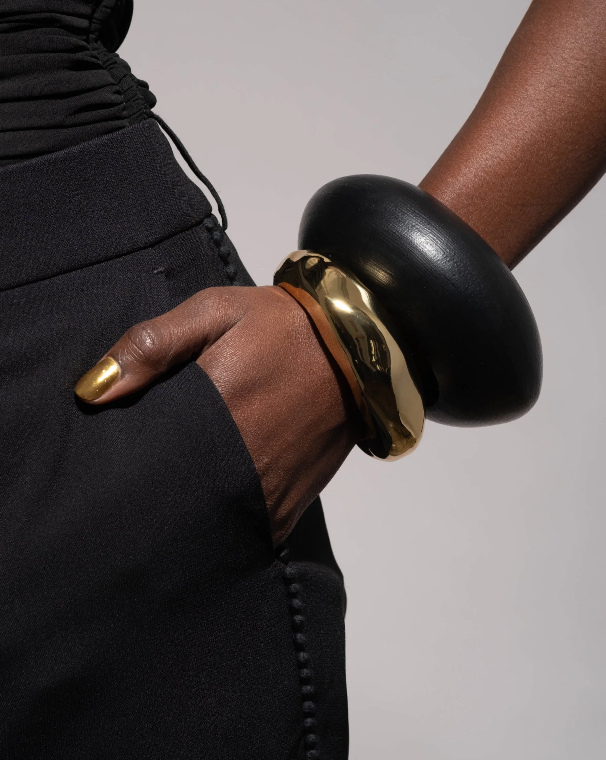 Puffy Lucite Bangle Bracelet- Black sold by Alexis Bittar product image thumbnail 3