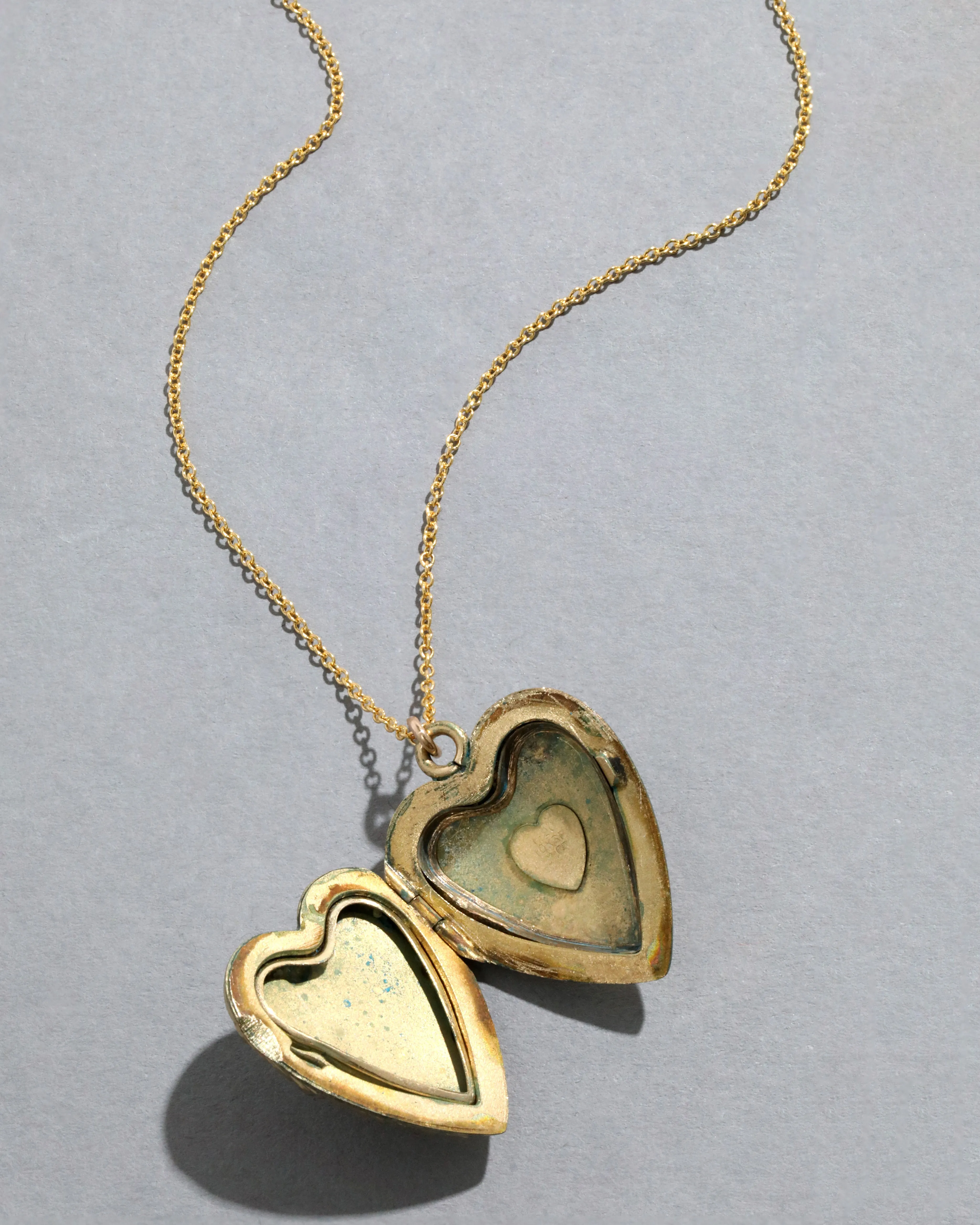 Vintage 1950s 10k Gold FIlled Scrolling Heart Locket Necklace sold by Alexis Bittar product image thumbnail 3