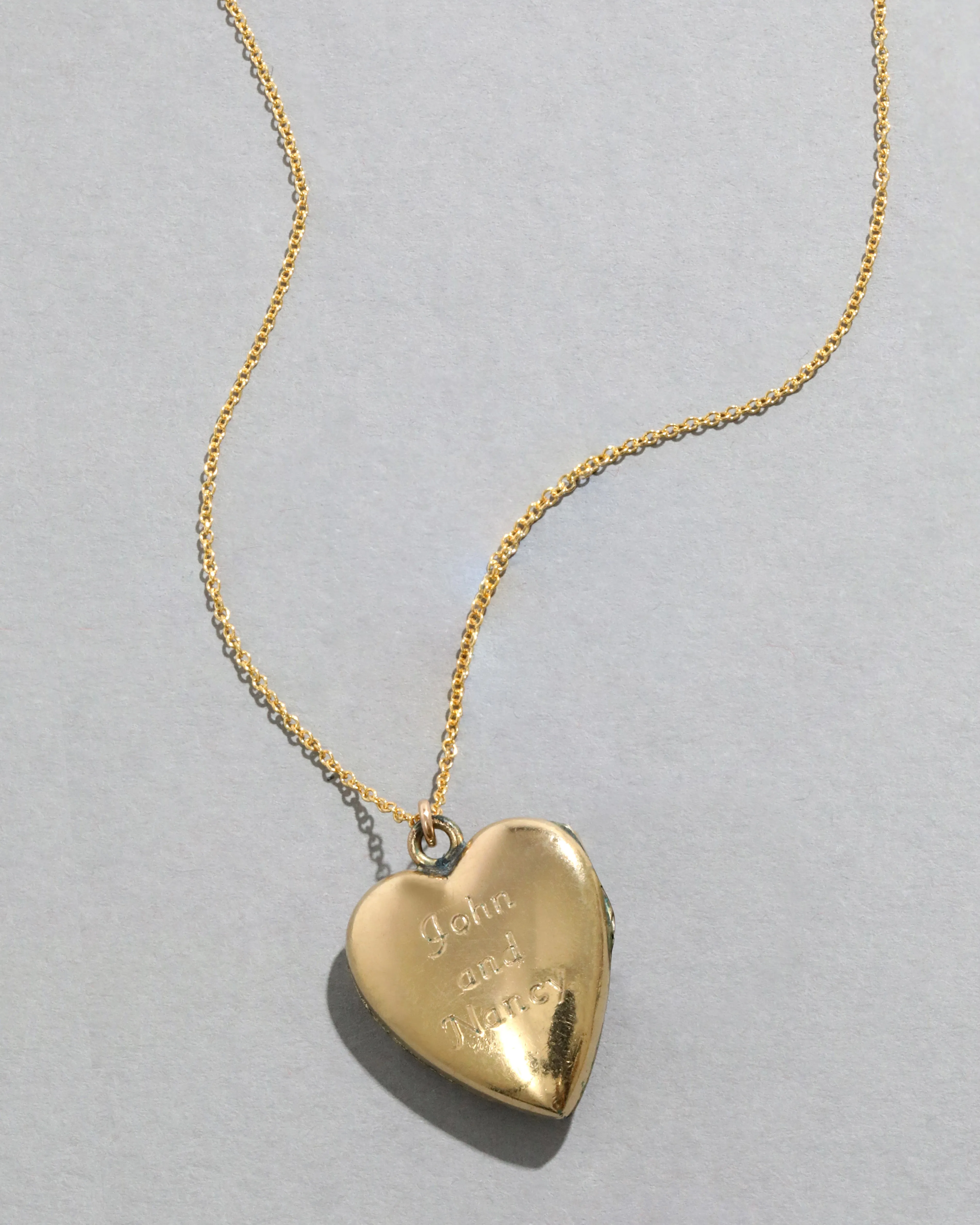 Vintage 1950s 10k Gold FIlled Scrolling Heart Locket Necklace sold by Alexis Bittar product image thumbnail 4