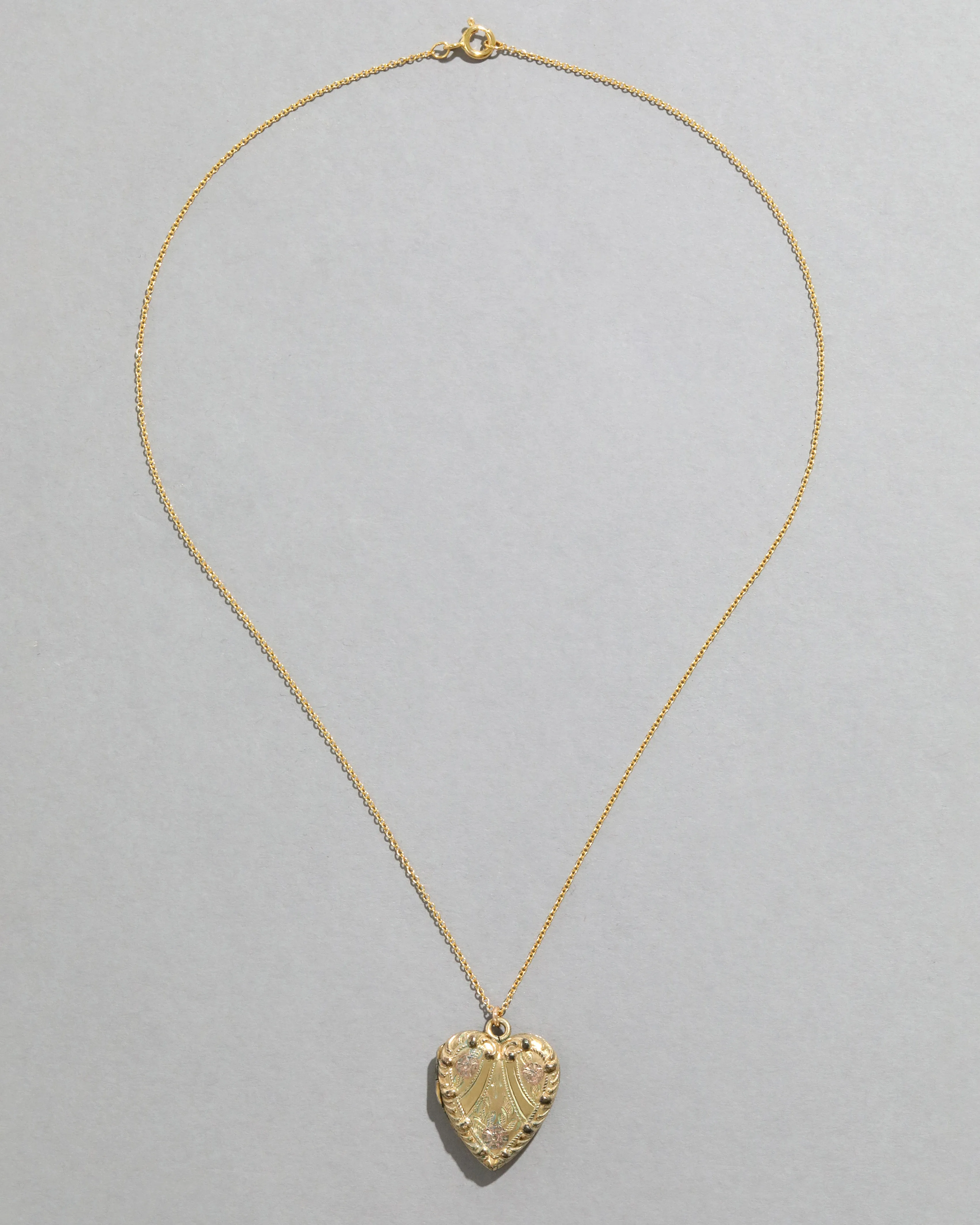 Vintage 1950s 10k Gold FIlled Scrolling Heart Locket Necklace sold by Alexis Bittar product image thumbnail 2