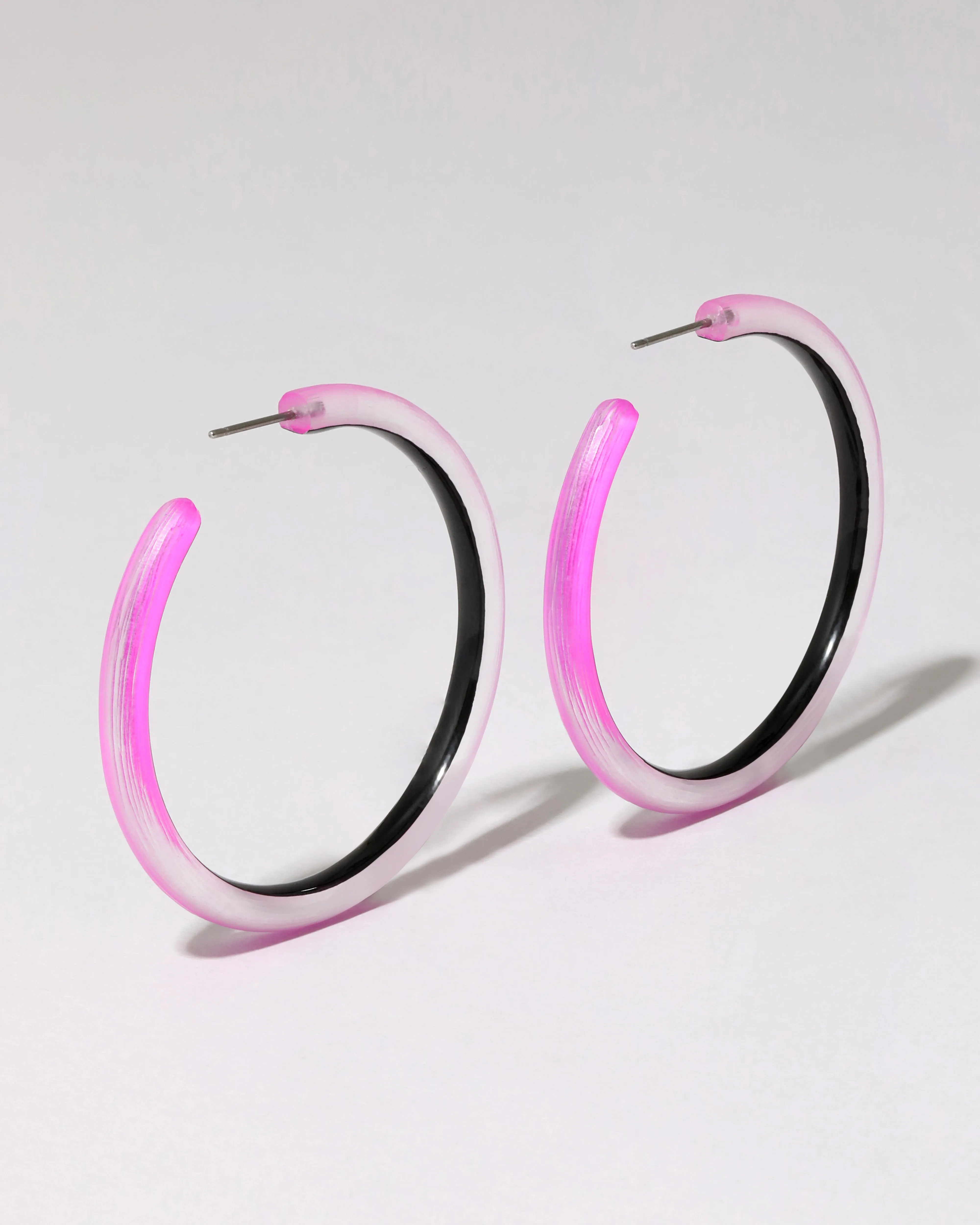 Skinny Lucite Hoop Earring- Azalea sold by Alexis Bittar product image thumbnail 4