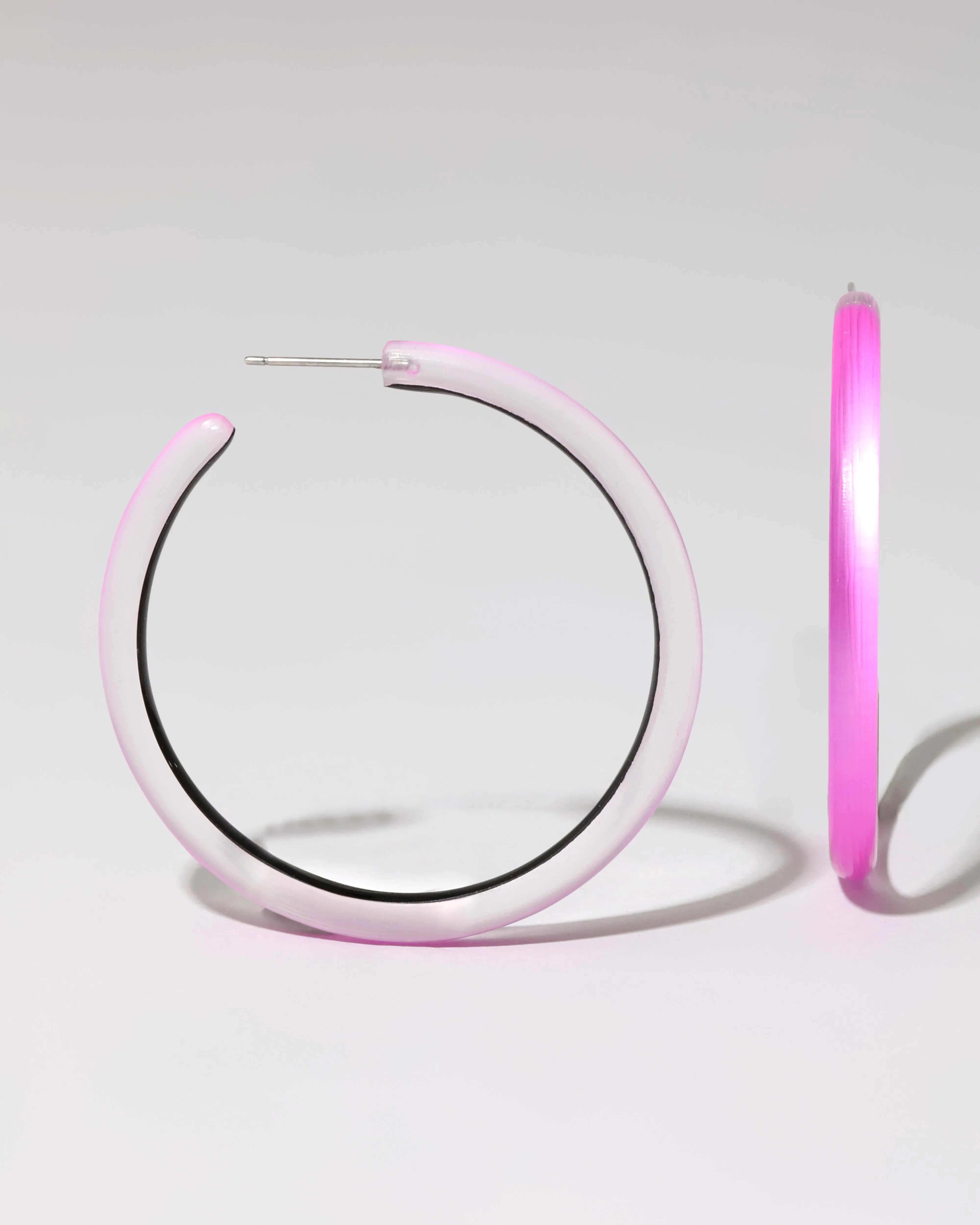 Skinny Lucite Hoop Earring- Azalea sold by Alexis Bittar product image thumbnail 5