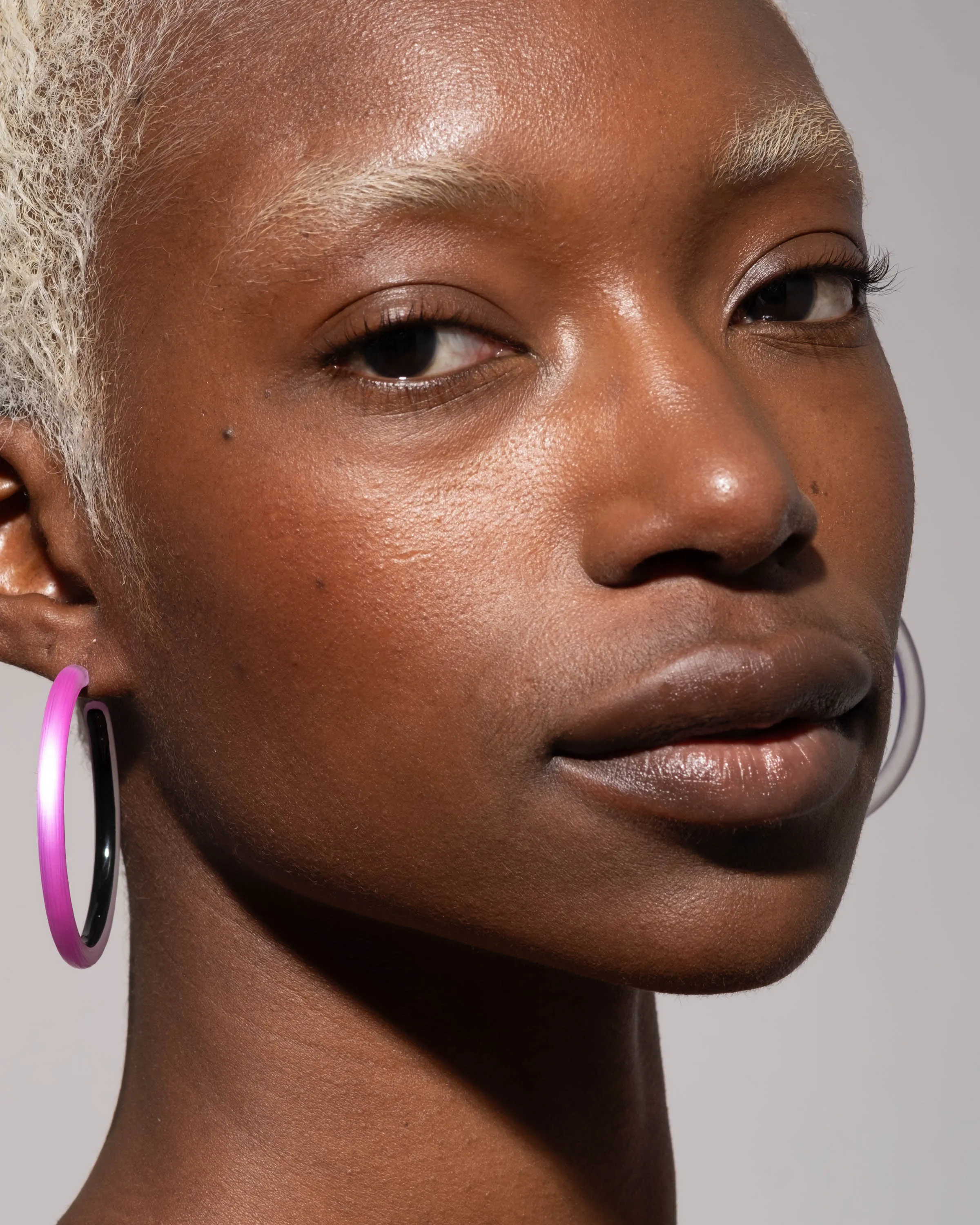 Skinny Lucite Hoop Earring- Azalea sold by Alexis Bittar product image thumbnail 2