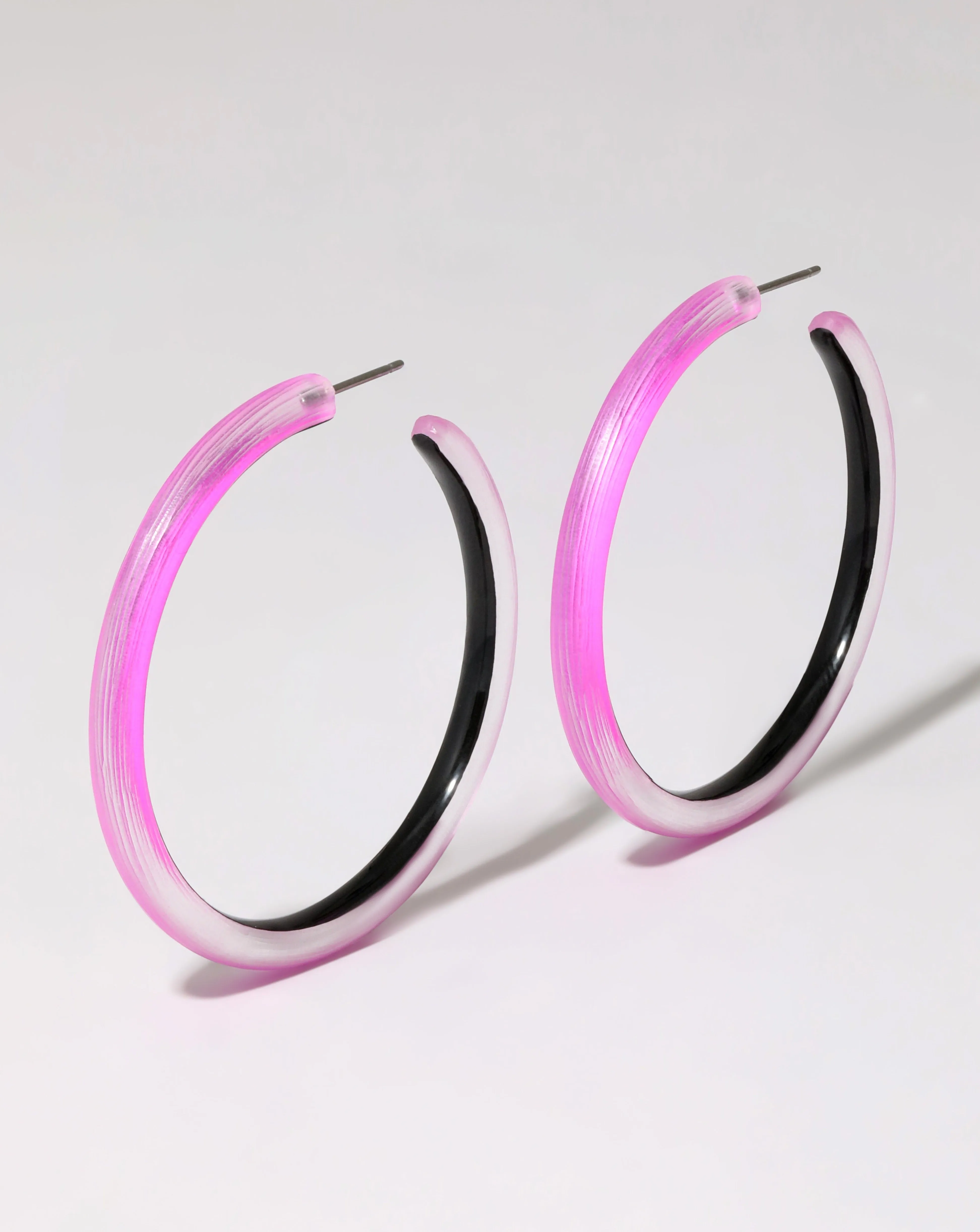 Skinny Lucite Hoop Earring- Azalea sold by Alexis Bittar