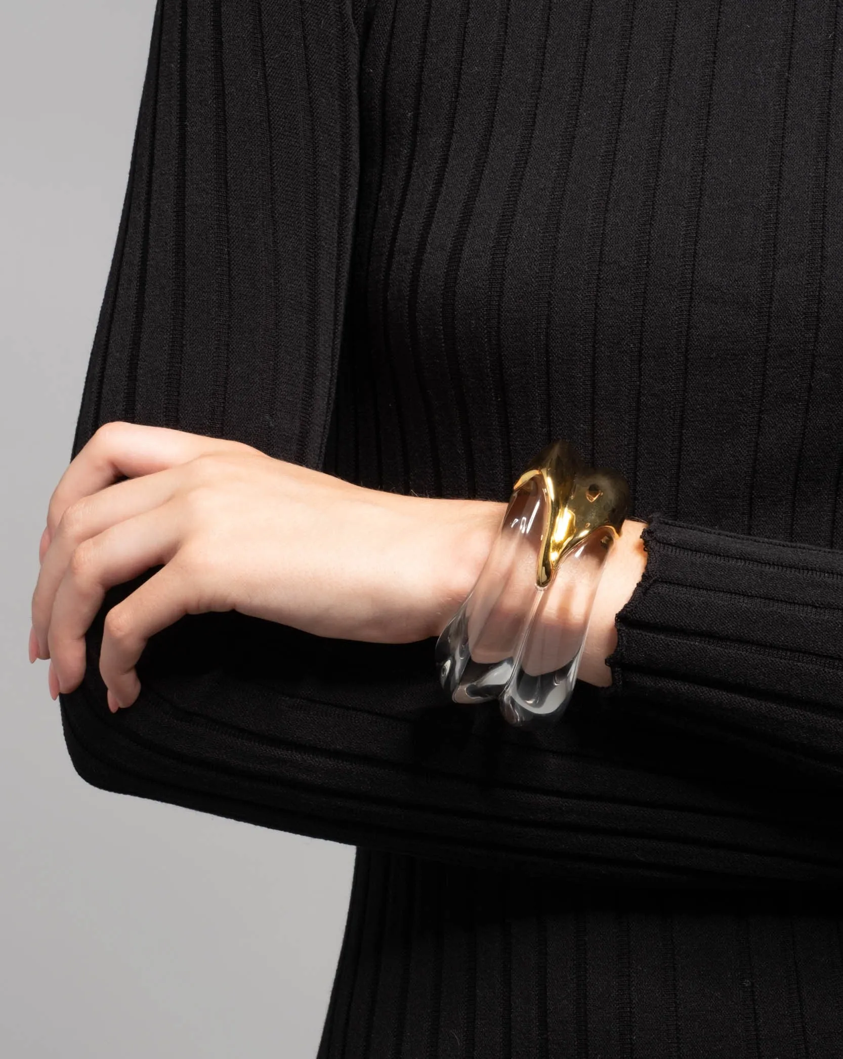 Liquid Lucite Wave Hinged Cuff Bracelet sold by Alexis Bittar product image thumbnail 2
