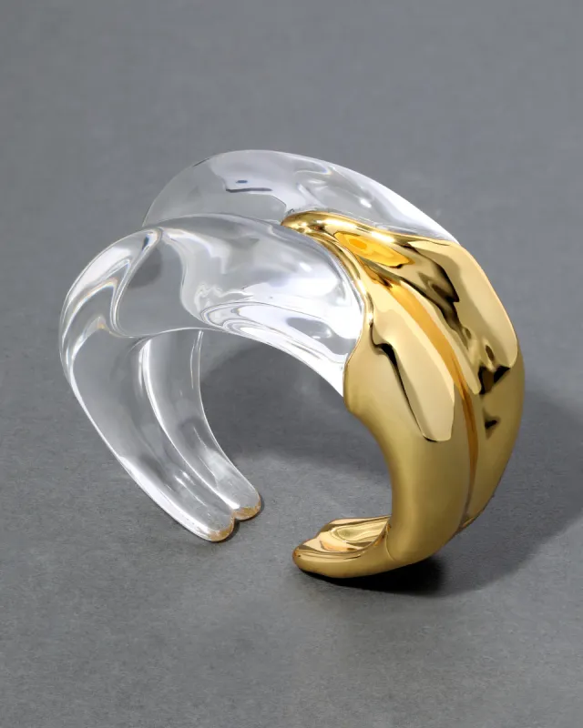 Liquid Lucite Wave Hinged Cuff Bracelet sold by Alexis Bittar
