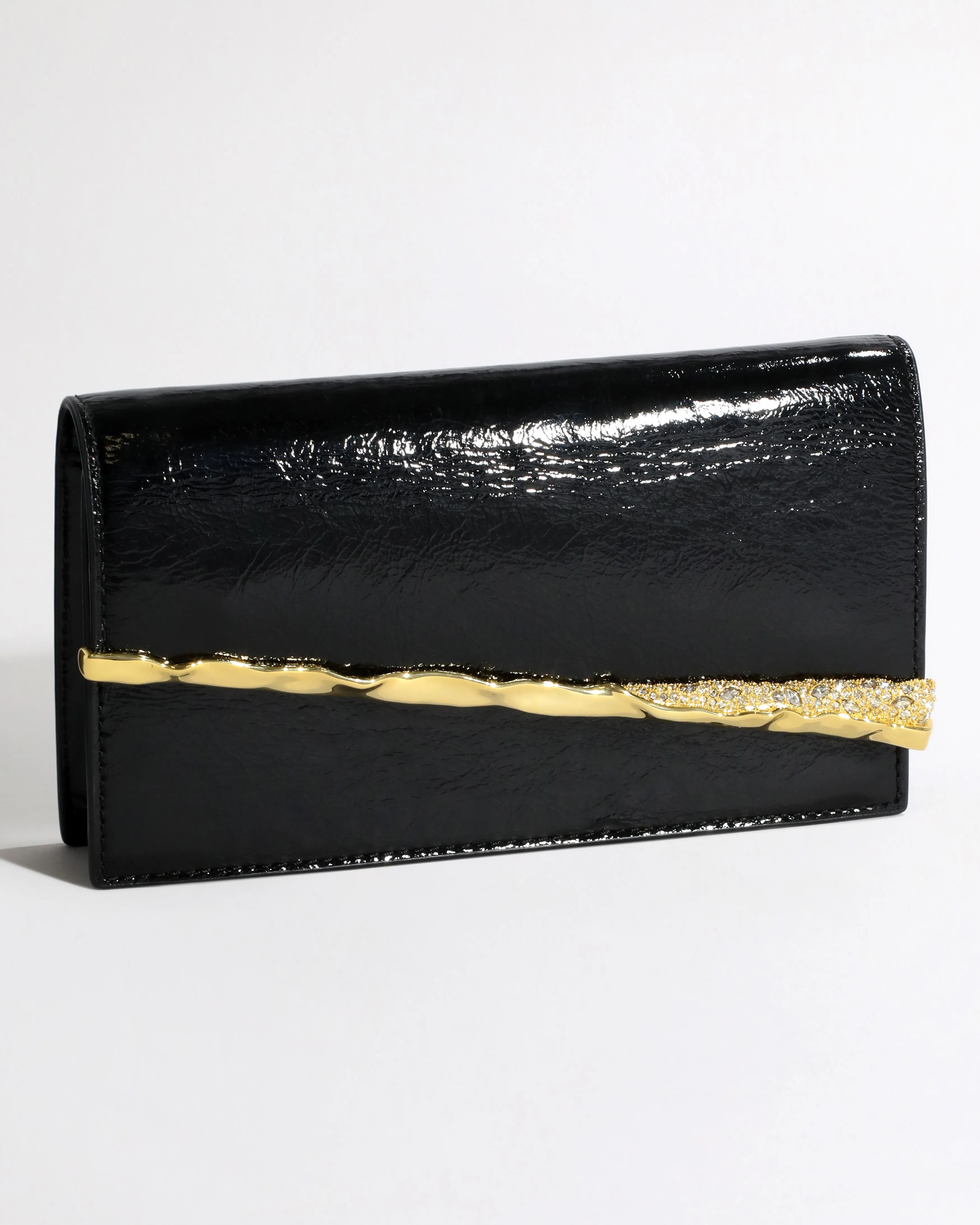 Gold Angular Convertible Crossbody Bag- Black sold by Alexis Bittar product image thumbnail 3