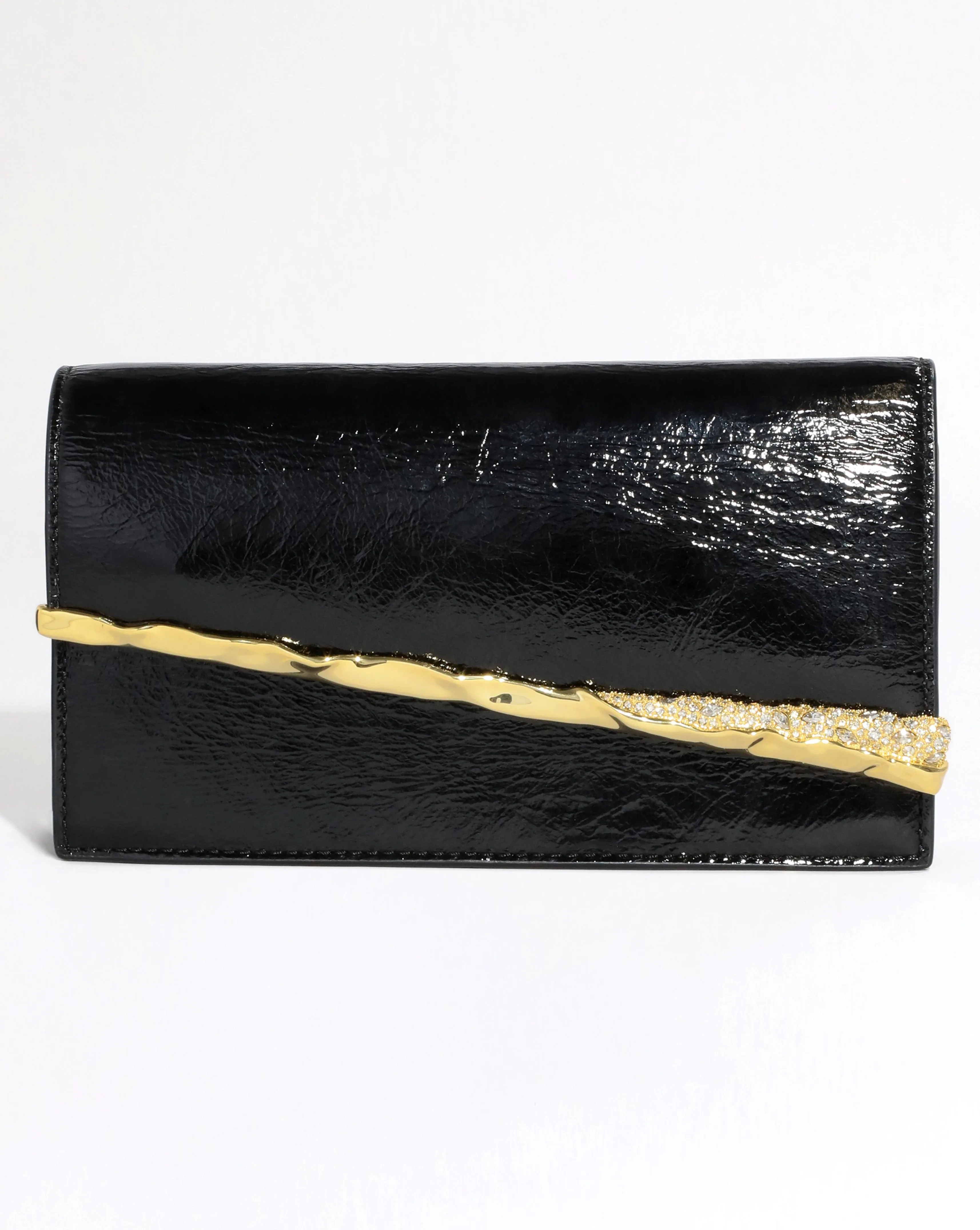 Gold Angular Convertible Crossbody Bag- Black sold by Alexis Bittar product image thumbnail 2
