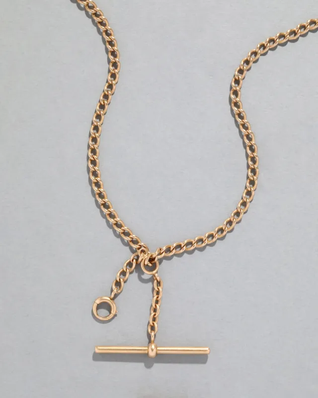 Antique Victorian 1800s 14k Gold Watch Fob Chain Necklace with Clasp sold by Alexis Bittar