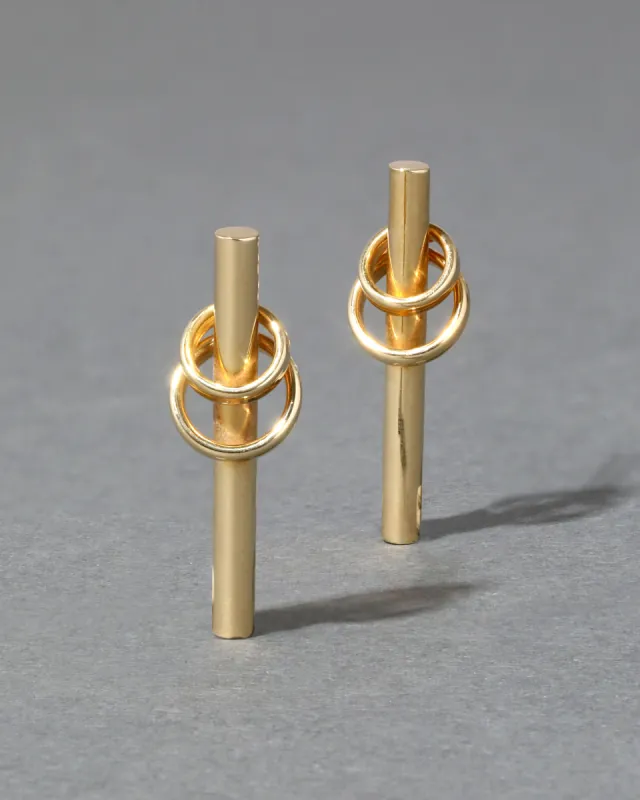 Vintage 1980s 18k Gold Sculptural Post Earring sold by Alexis Bittar