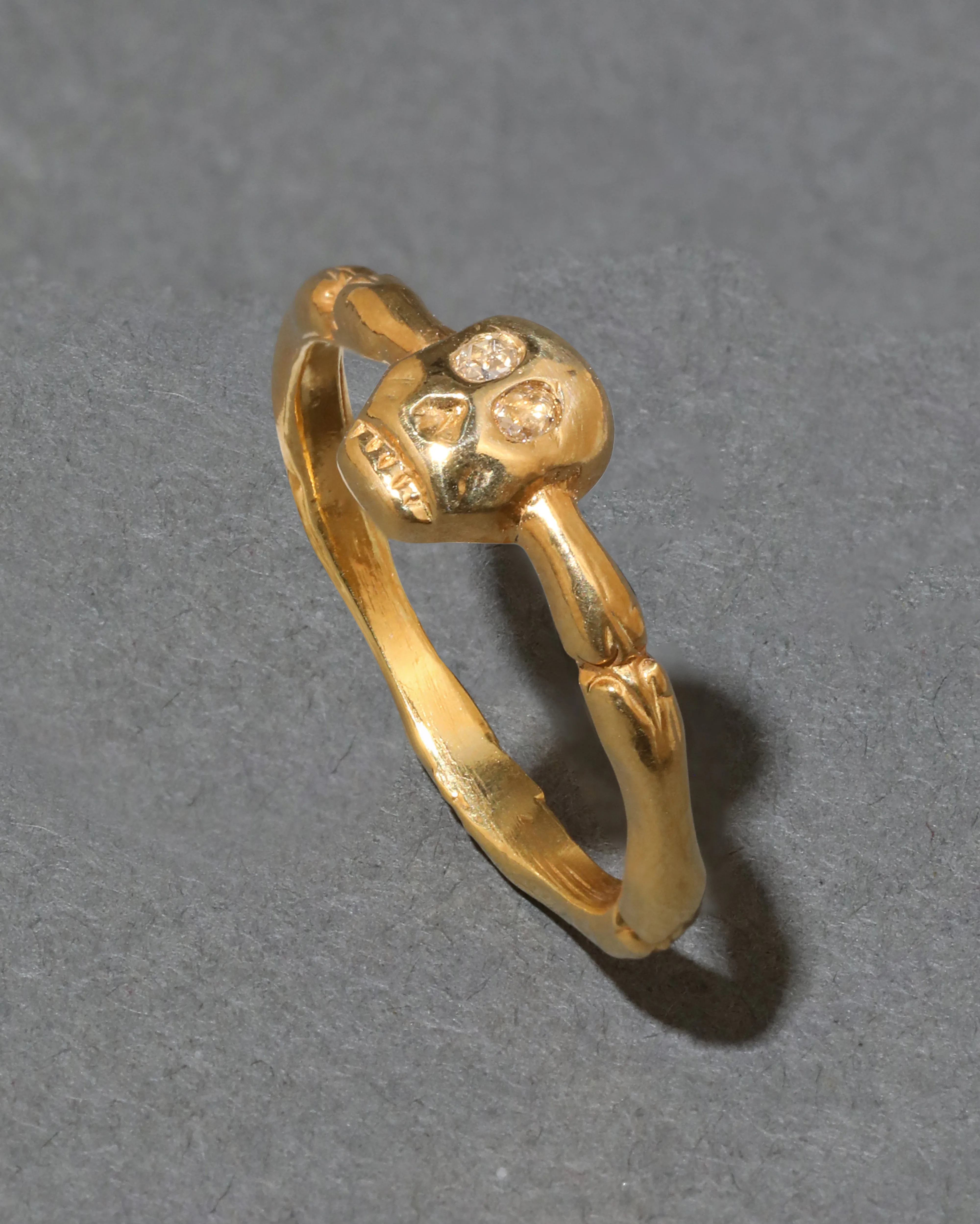 Memento Mori 18k Gold Band Ring in with Diamond Eyes sold by Alexis Bittar product image thumbnail 2