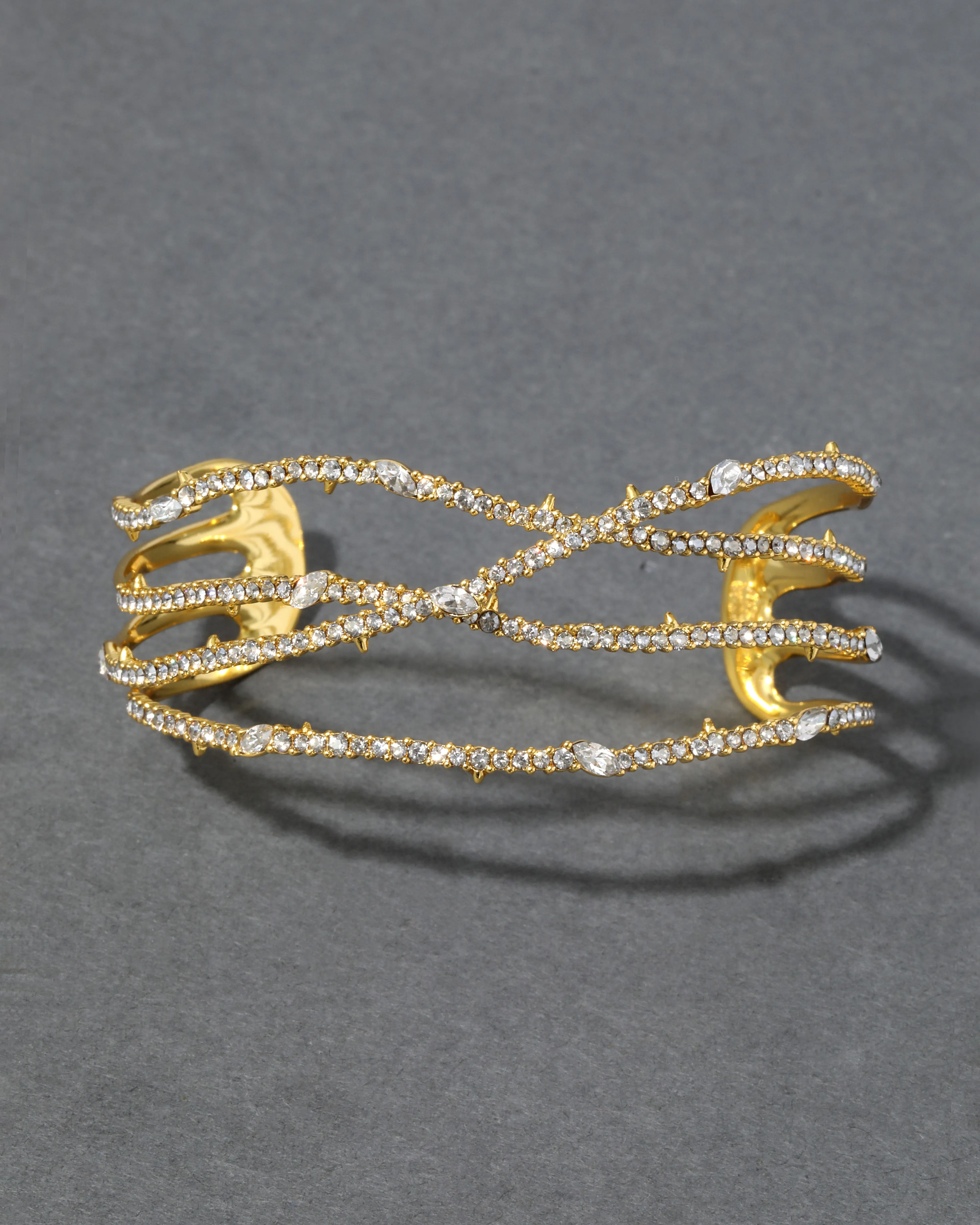 Crystal Pave Orbiting Cuff Bracelet- Gold sold by Alexis Bittar product image thumbnail 3