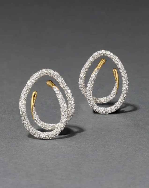 Solanales Crystal Spiral Post Earring sold by Alexis Bittar