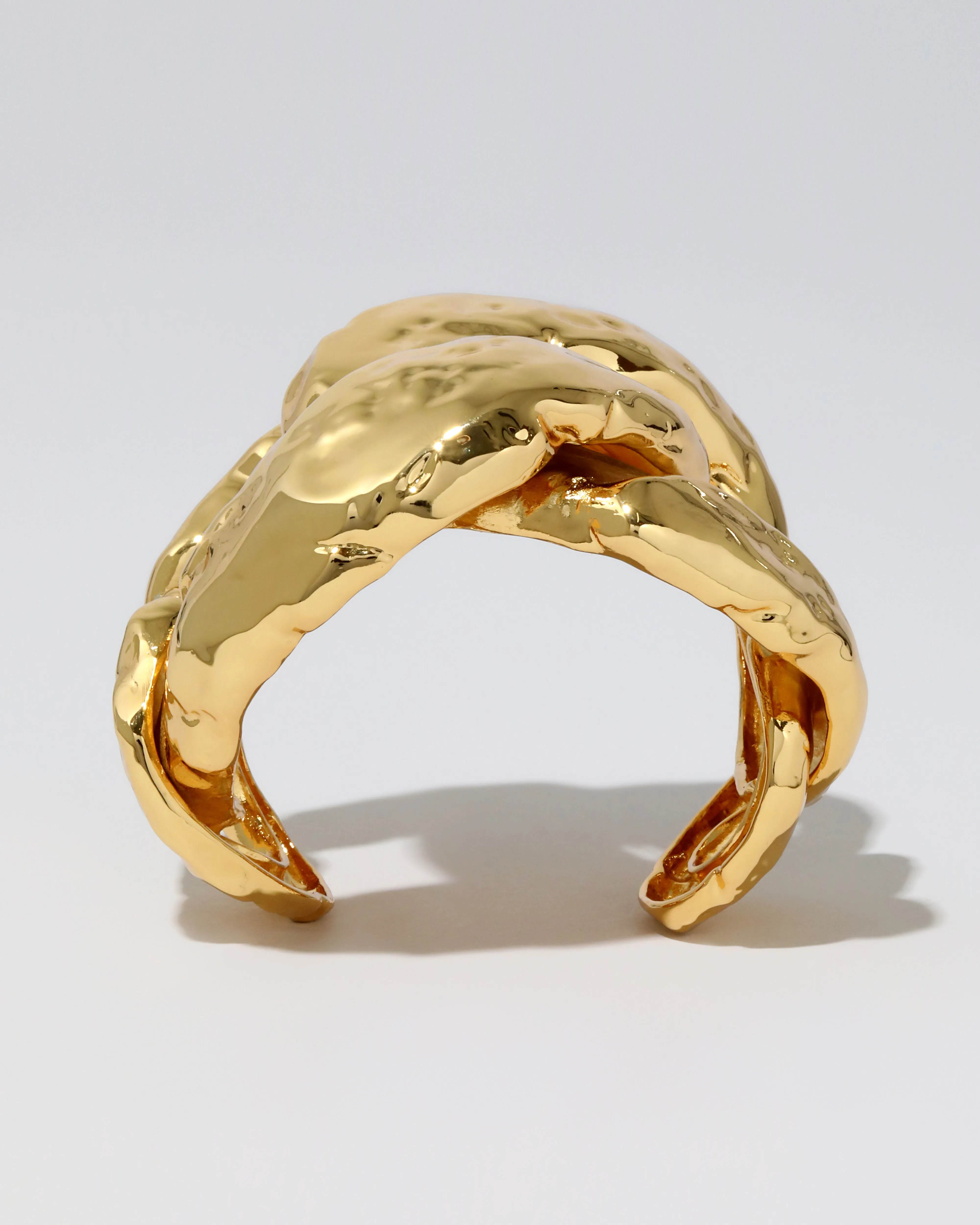 Brut Gold Large Curb Link Cuff Bracelet sold by Alexis Bittar product image thumbnail 5