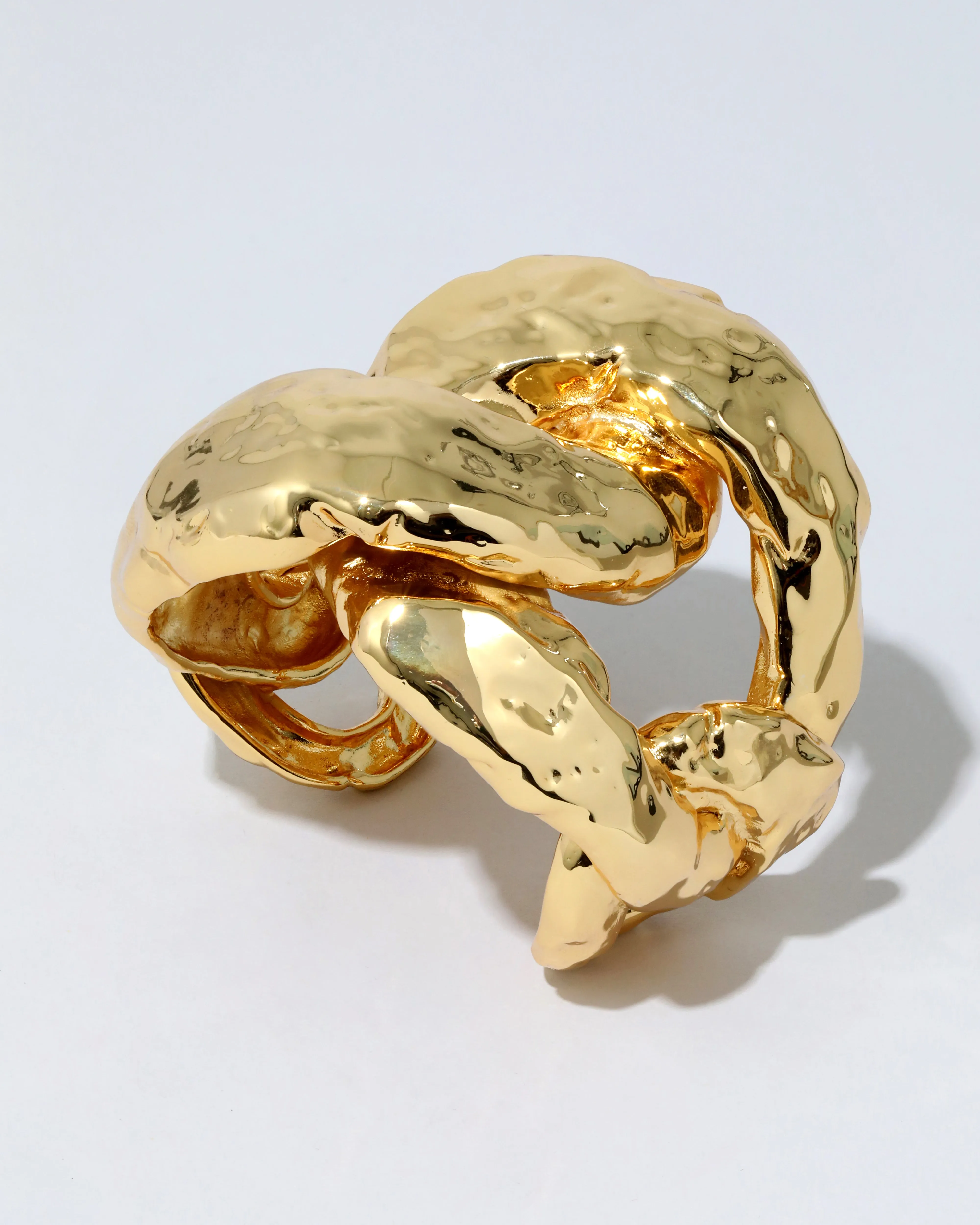 Brut Gold Large Curb Link Cuff Bracelet sold by Alexis Bittar product image thumbnail 3