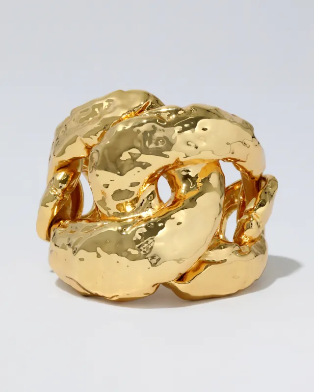 Brut Gold Large Curb Link Cuff Bracelet sold by Alexis Bittar