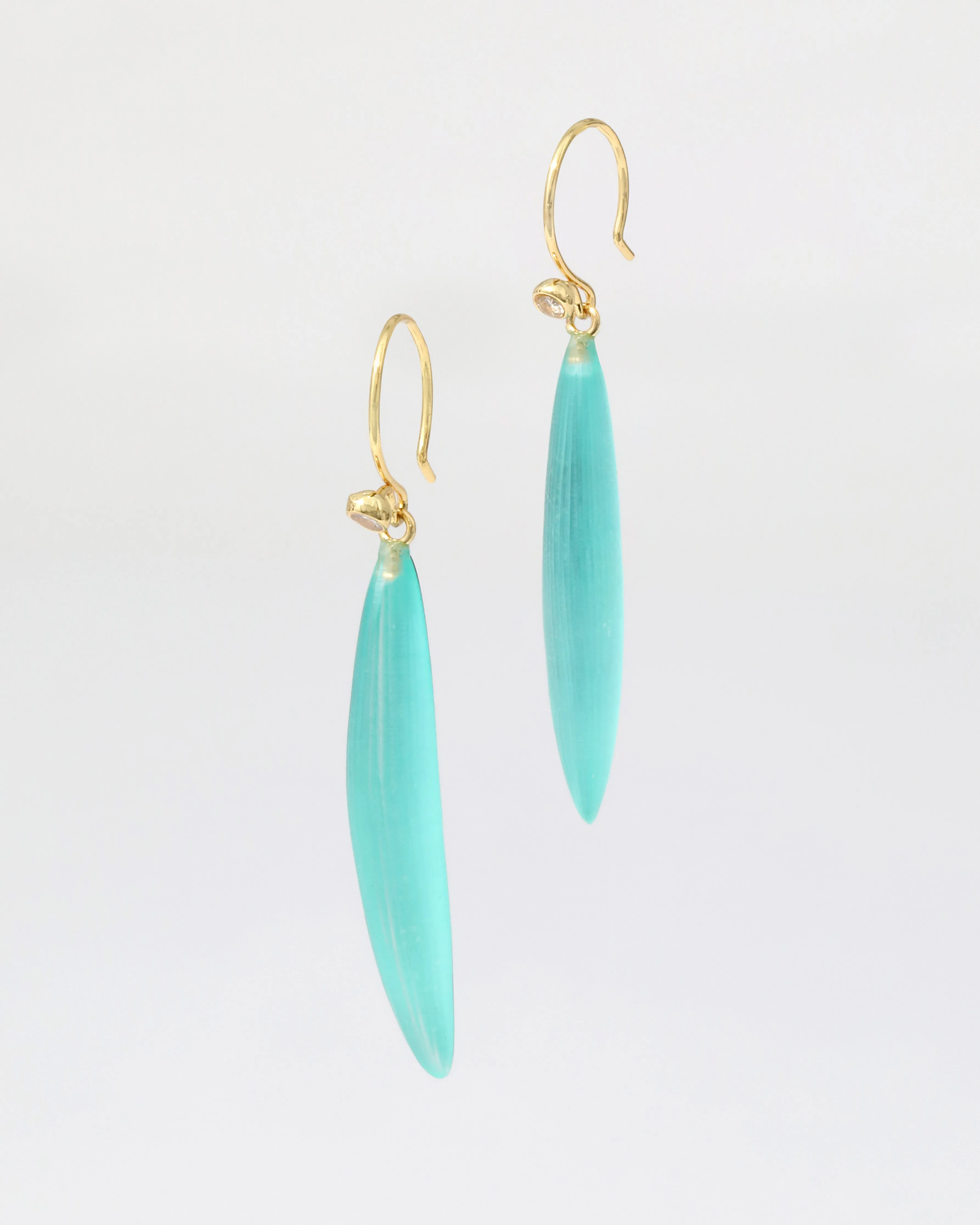 Lucite Sliver Wire Earring- Mint Green sold by Alexis Bittar