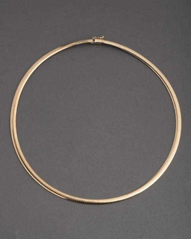 Vintage 1980s 14k Gold Small Omega Necklace sold by Alexis Bittar